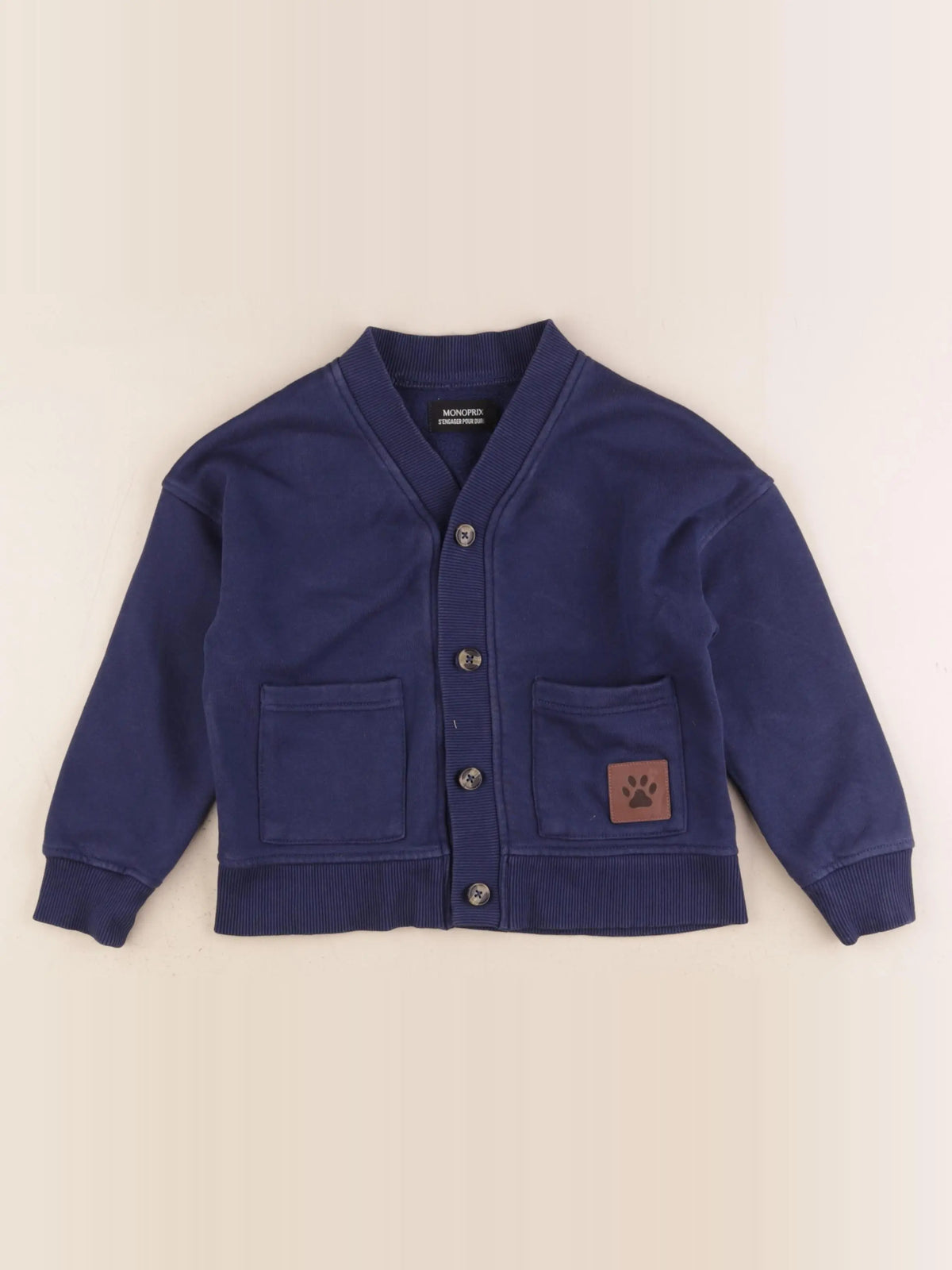 Monoprix - sweat bleu - 3 ans