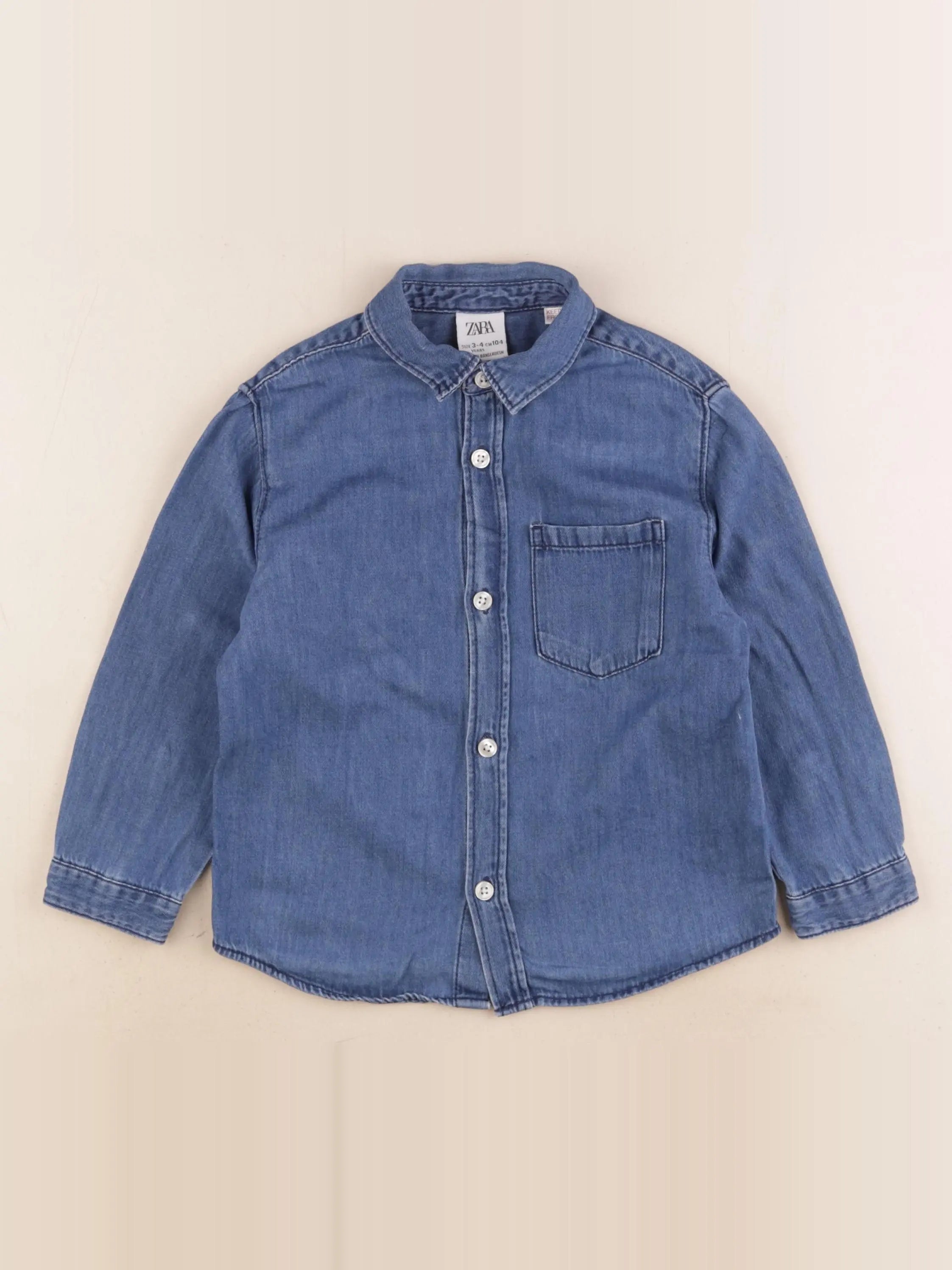 Zara - chemise bleu - 3/4 ans