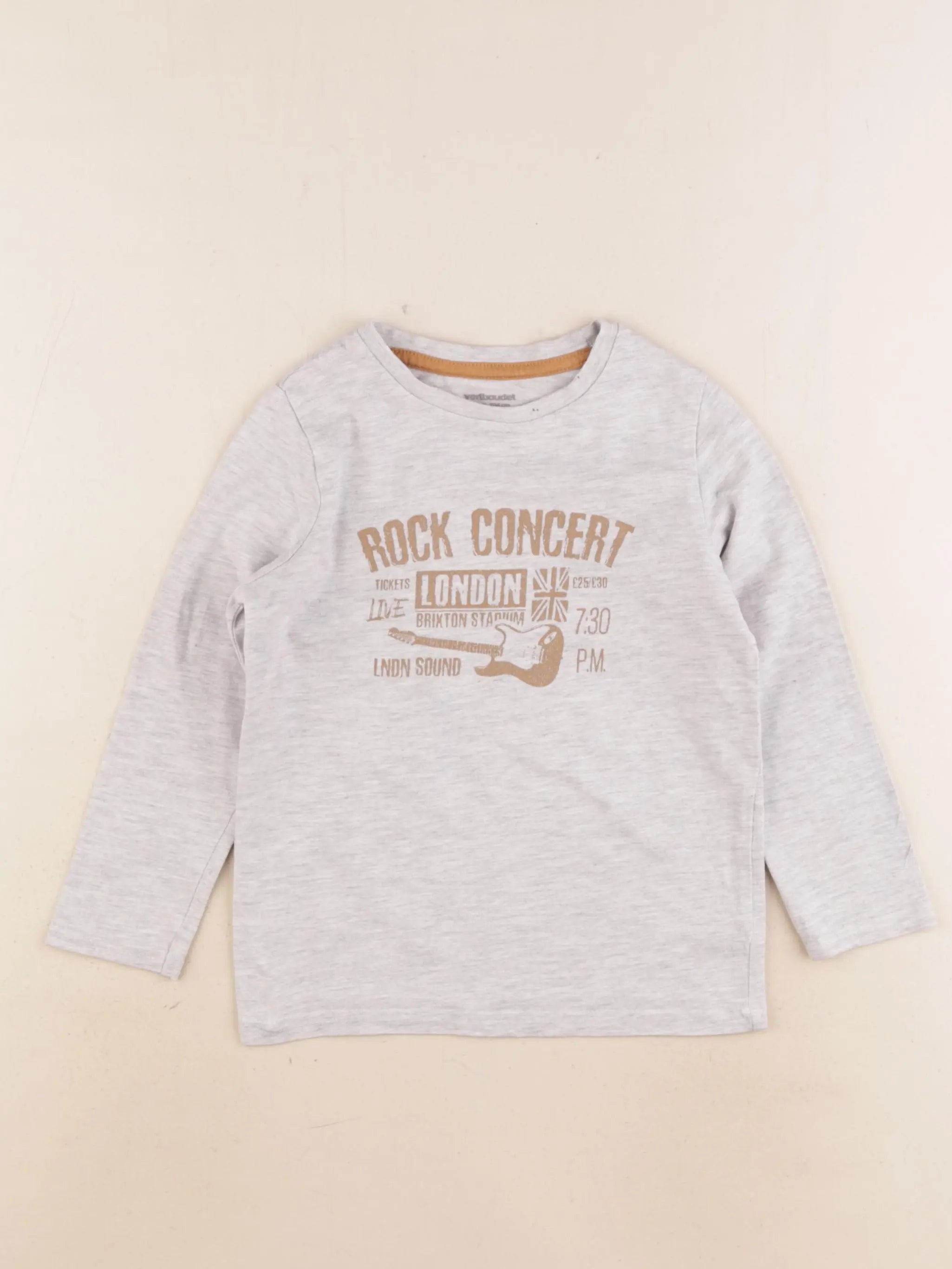 Vertbaudet - tee-shirt gris - 4 ans