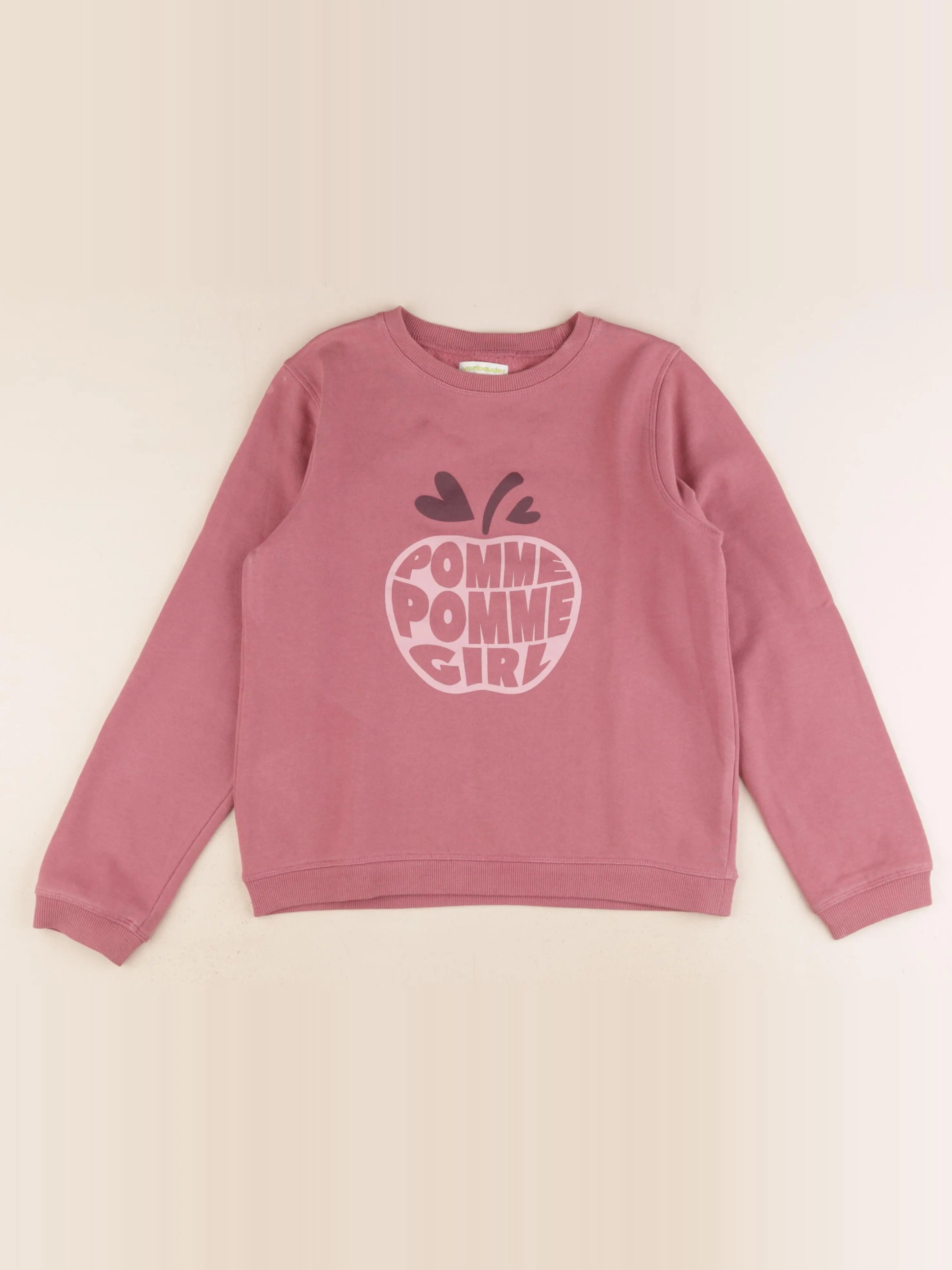 Vertbaudet - sweat rose - 10 ans