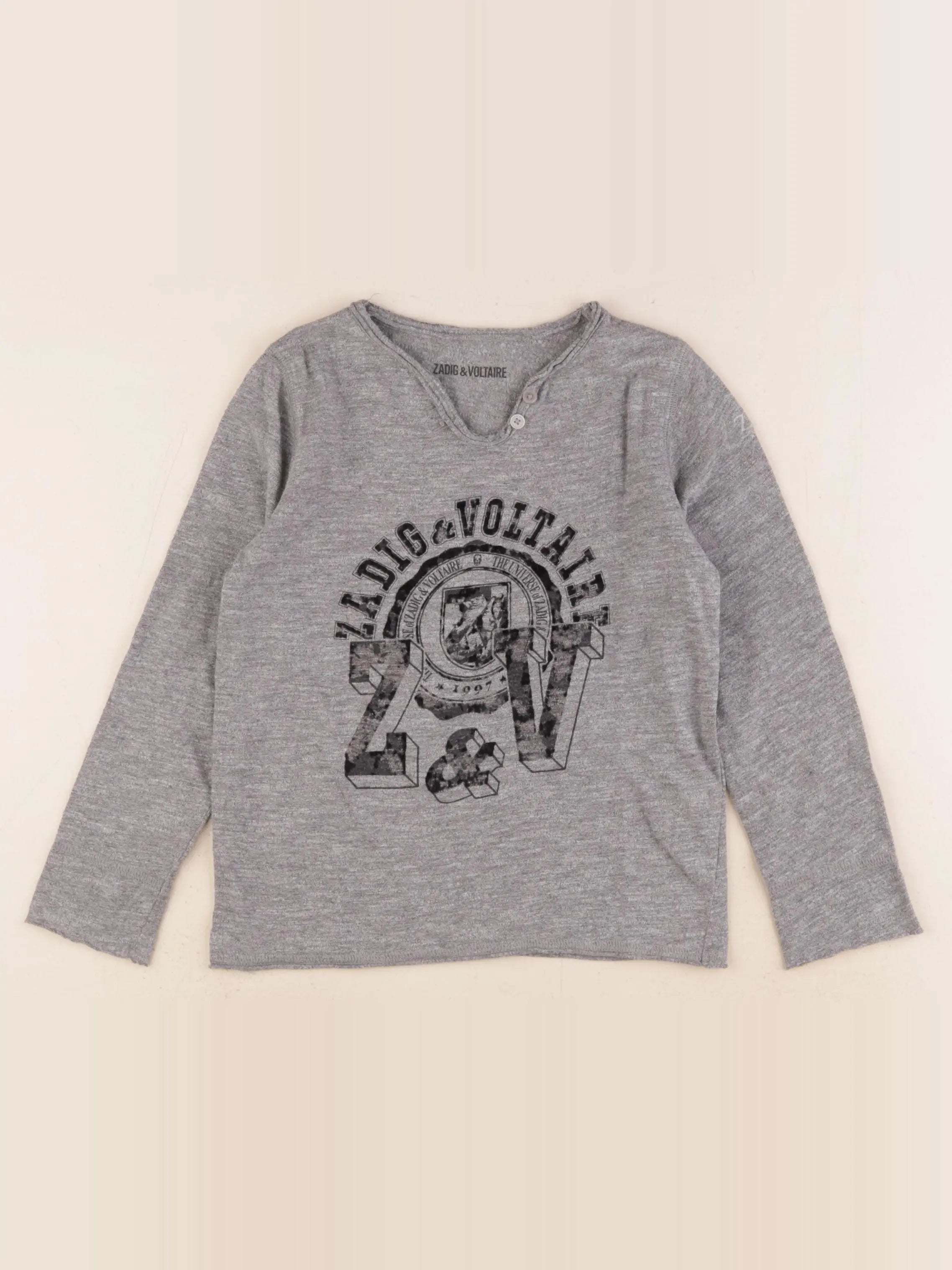 Zadig & Voltaire - tee-shirt gris - 5 ans