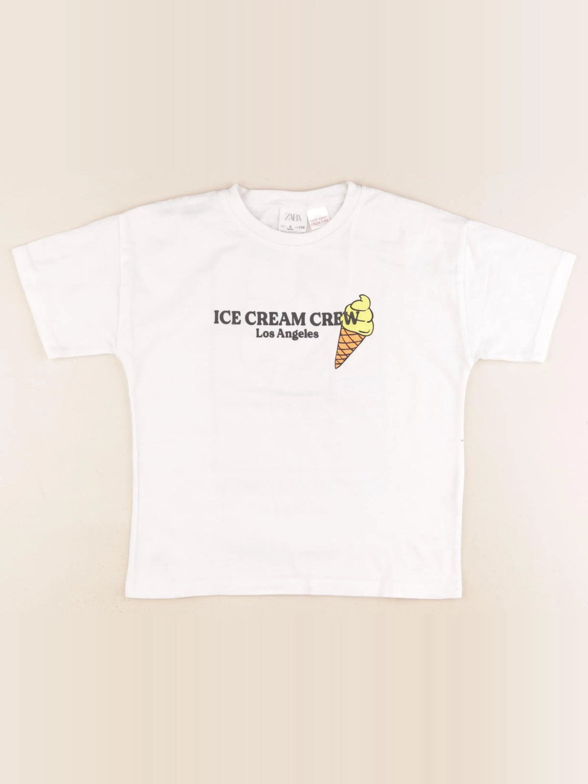 Zara - tee-shirt imprimé au dos blanc - 5 ans