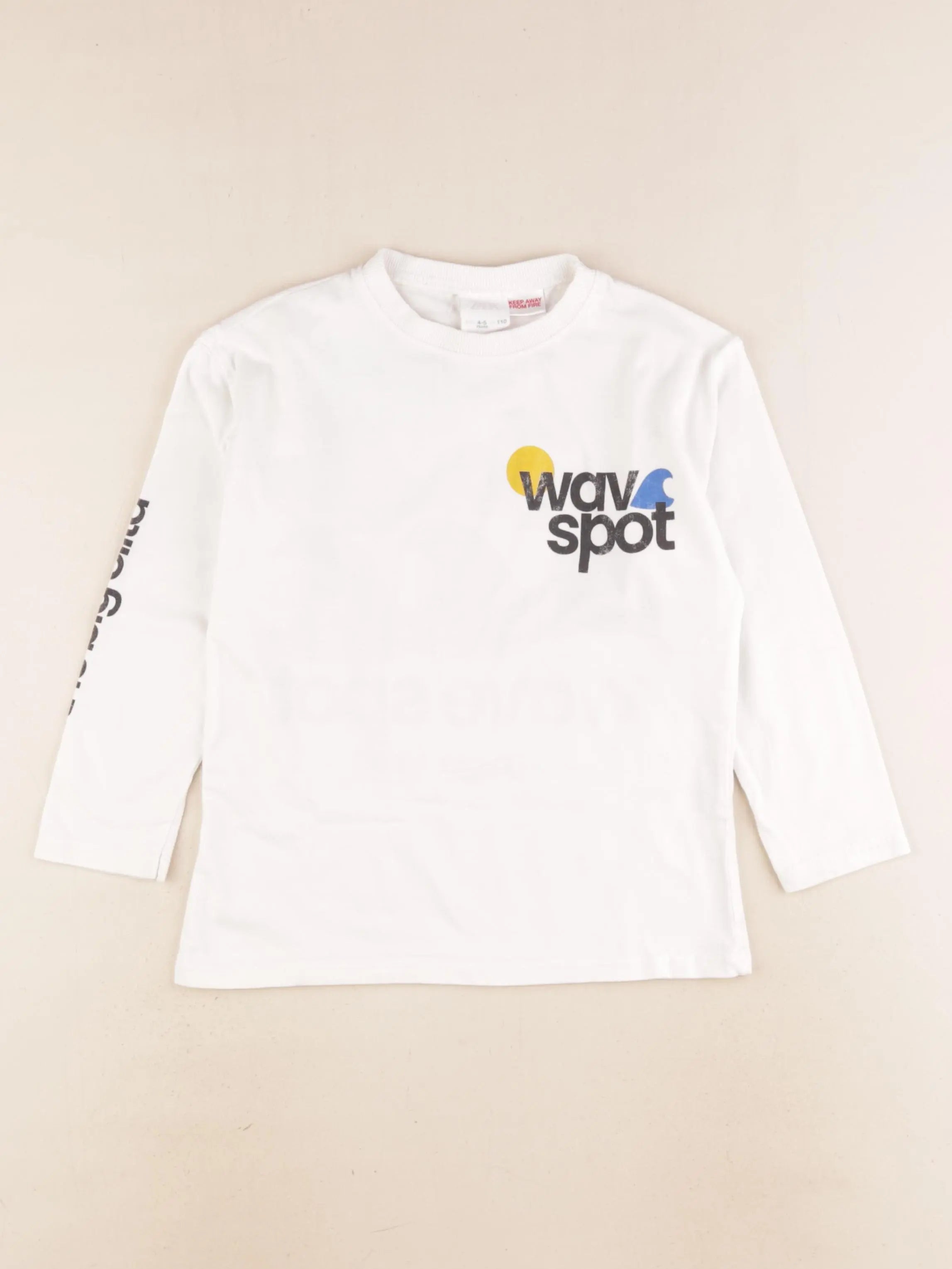 Zara - tee-shirt imprimé au dos blanc - 4/5 ans
