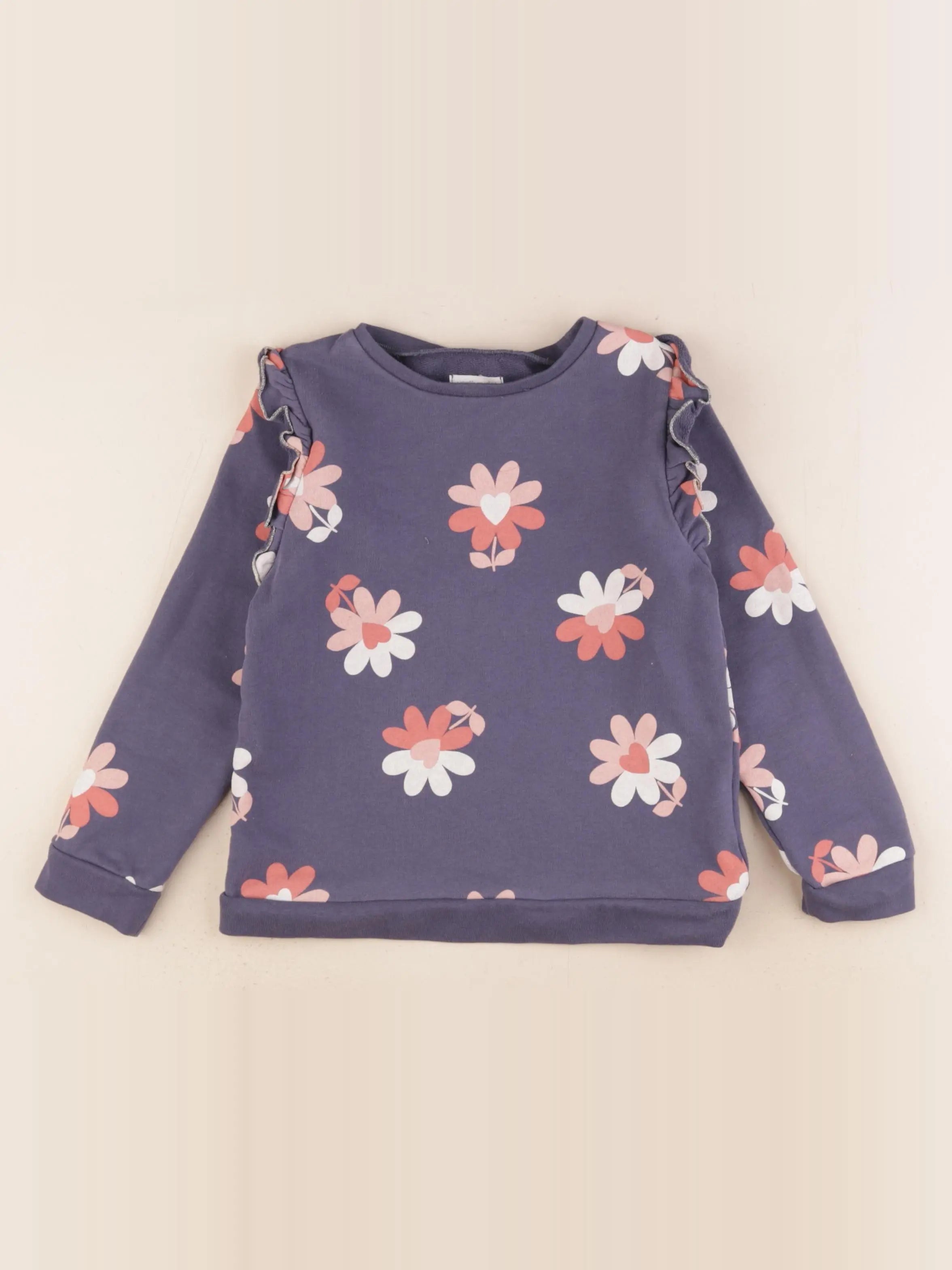 Vertbaudet - sweat multicolore - 6 ans