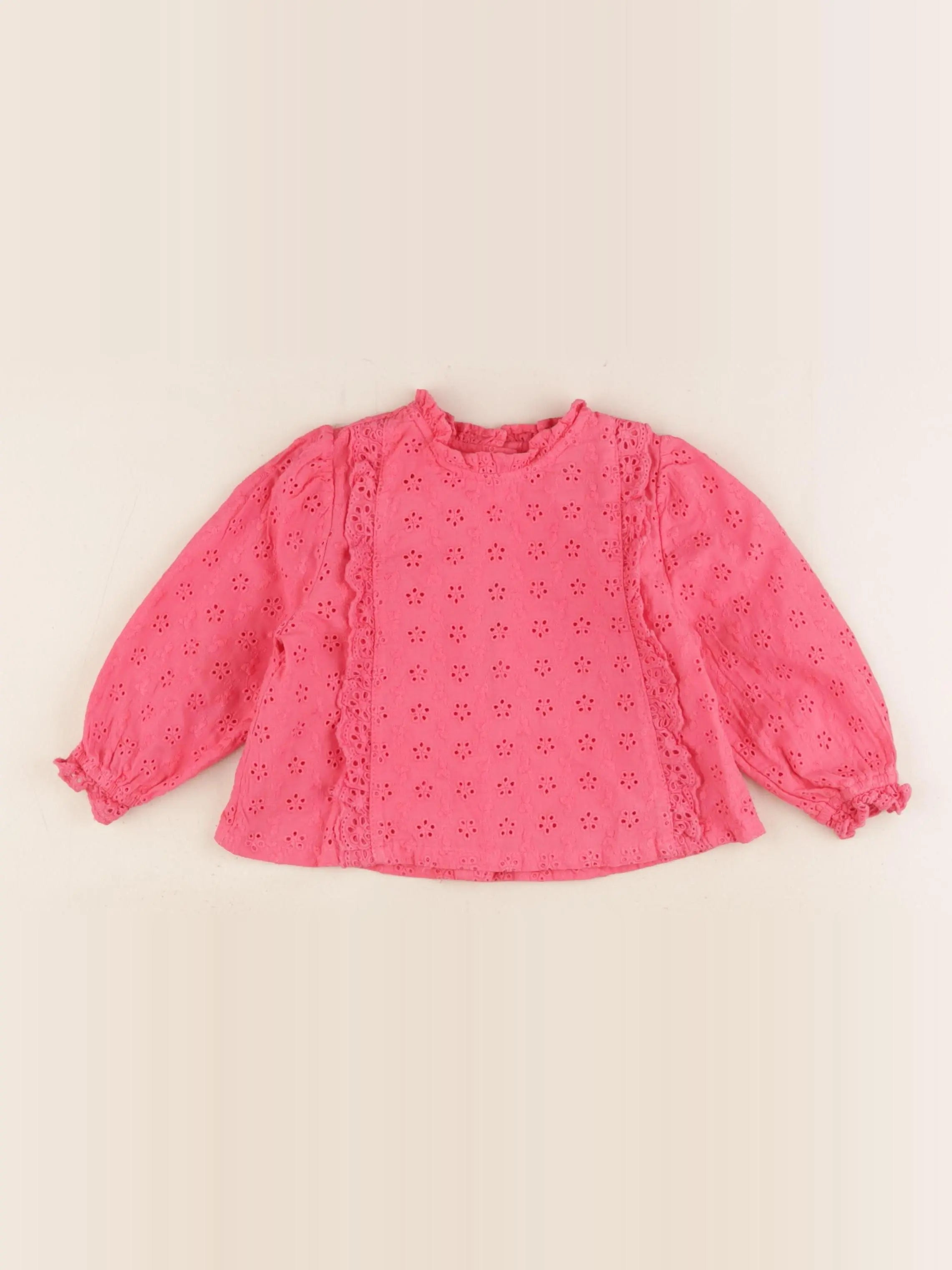Vertbaudet - blouse rose - 18 mois