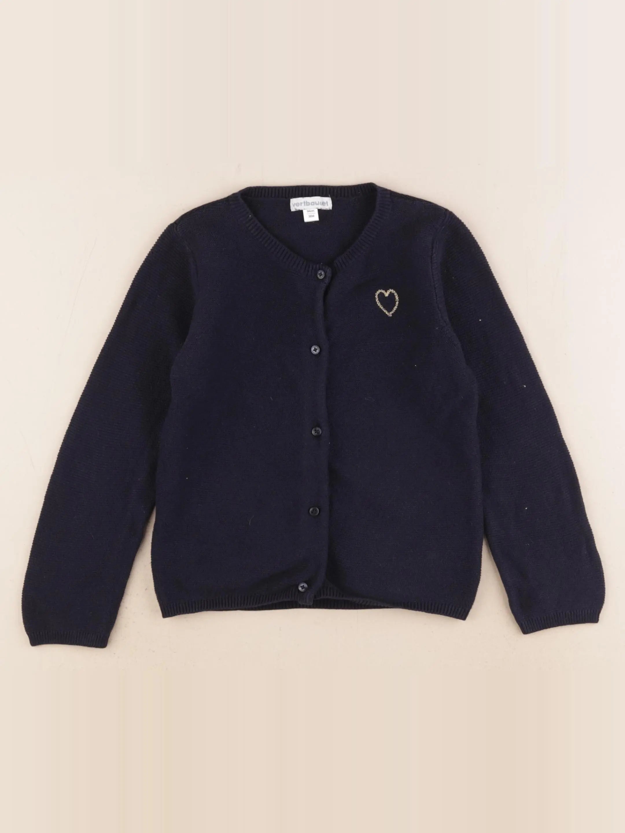 Vertbaudet - gilet bleu - 36 mois