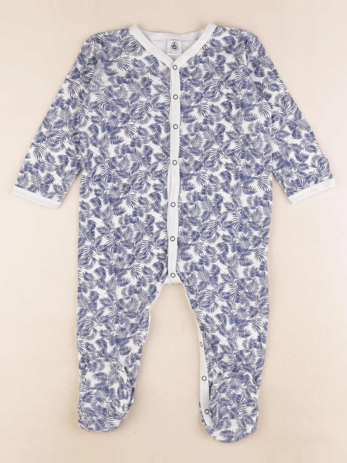 Petit Bateau - pyjama coton bleu - 24 mois
