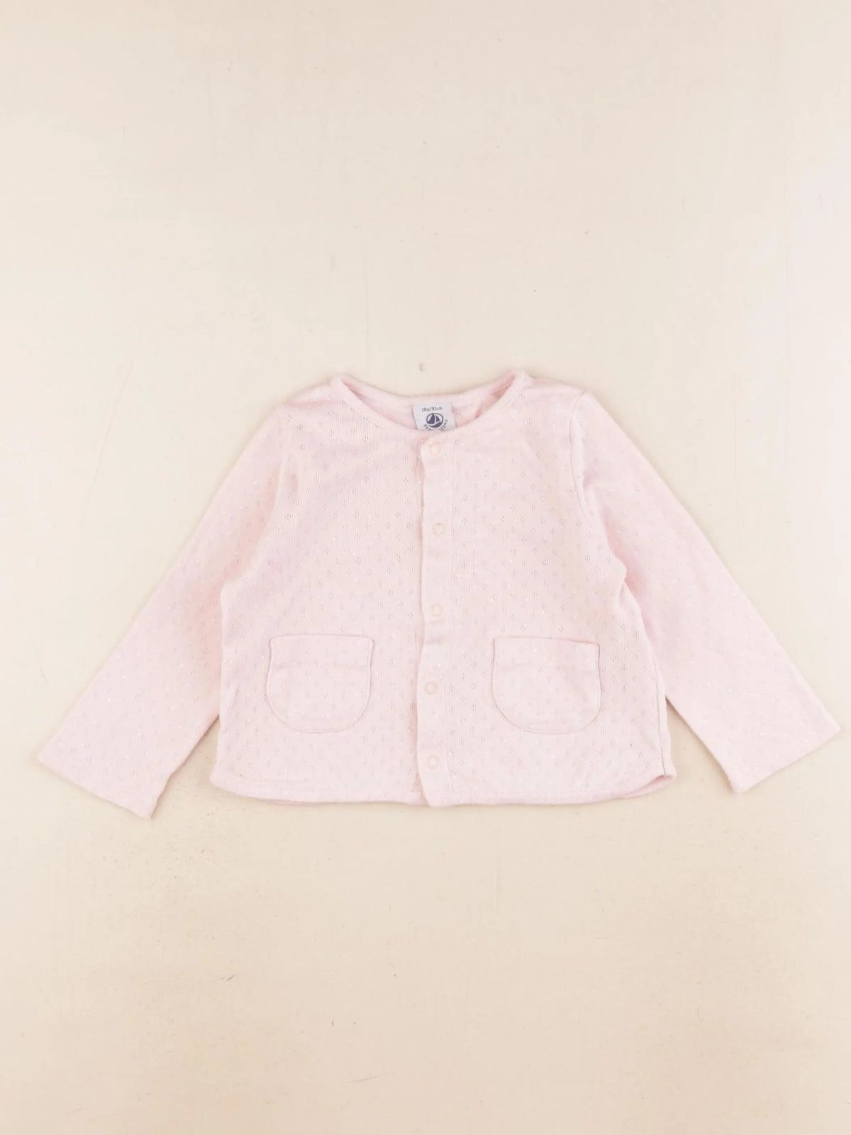 Petit Bateau - gilet rose - 18 mois