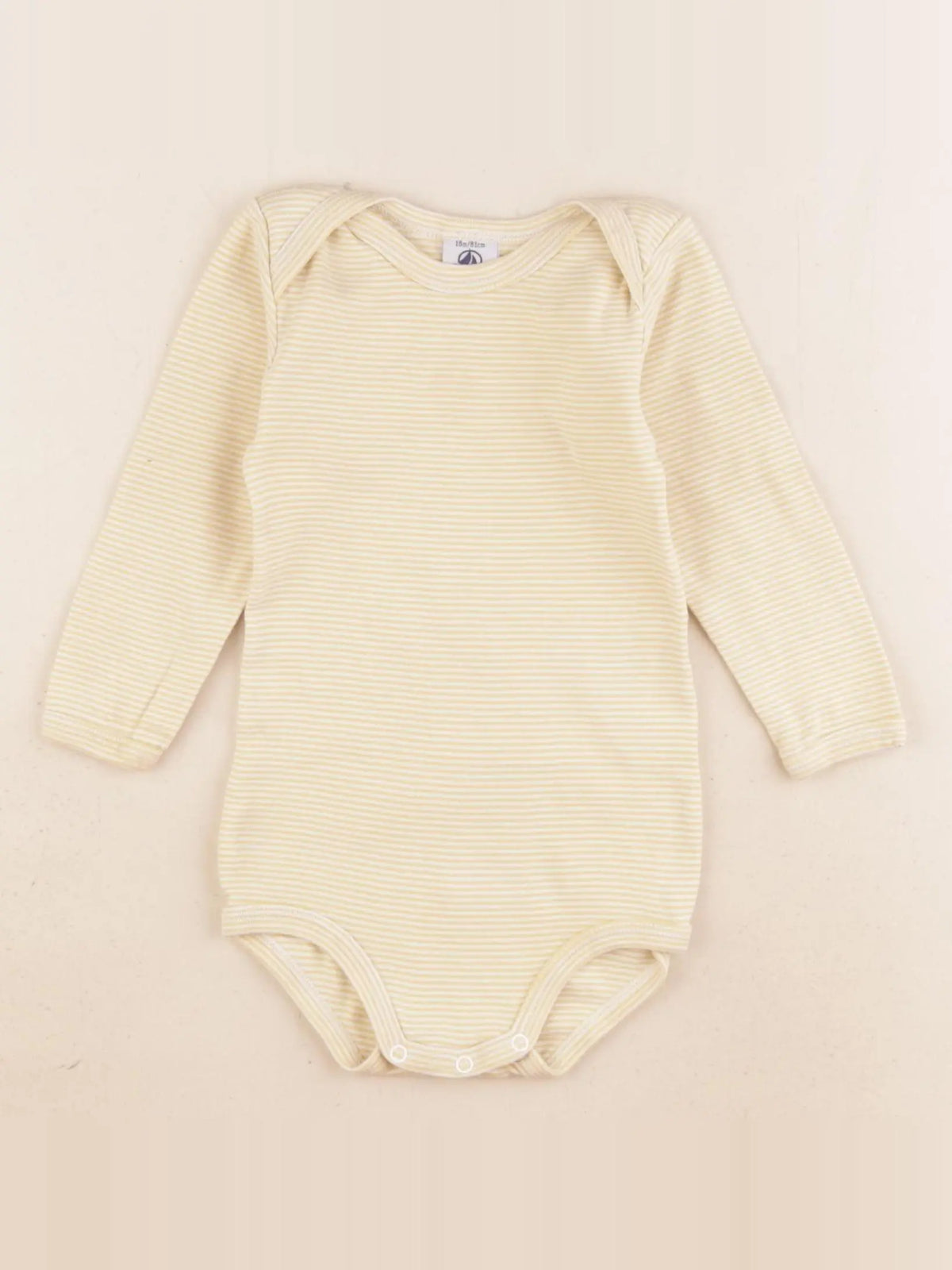 Petit Bateau - body jaune - 18 mois