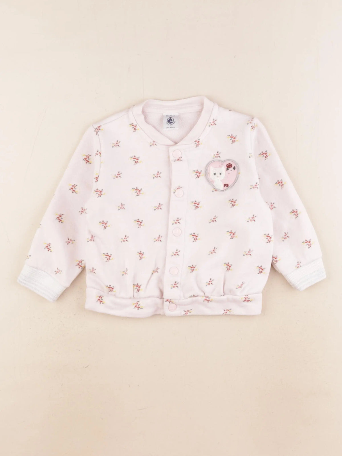 Petit Bateau - sweat rose - 24 mois