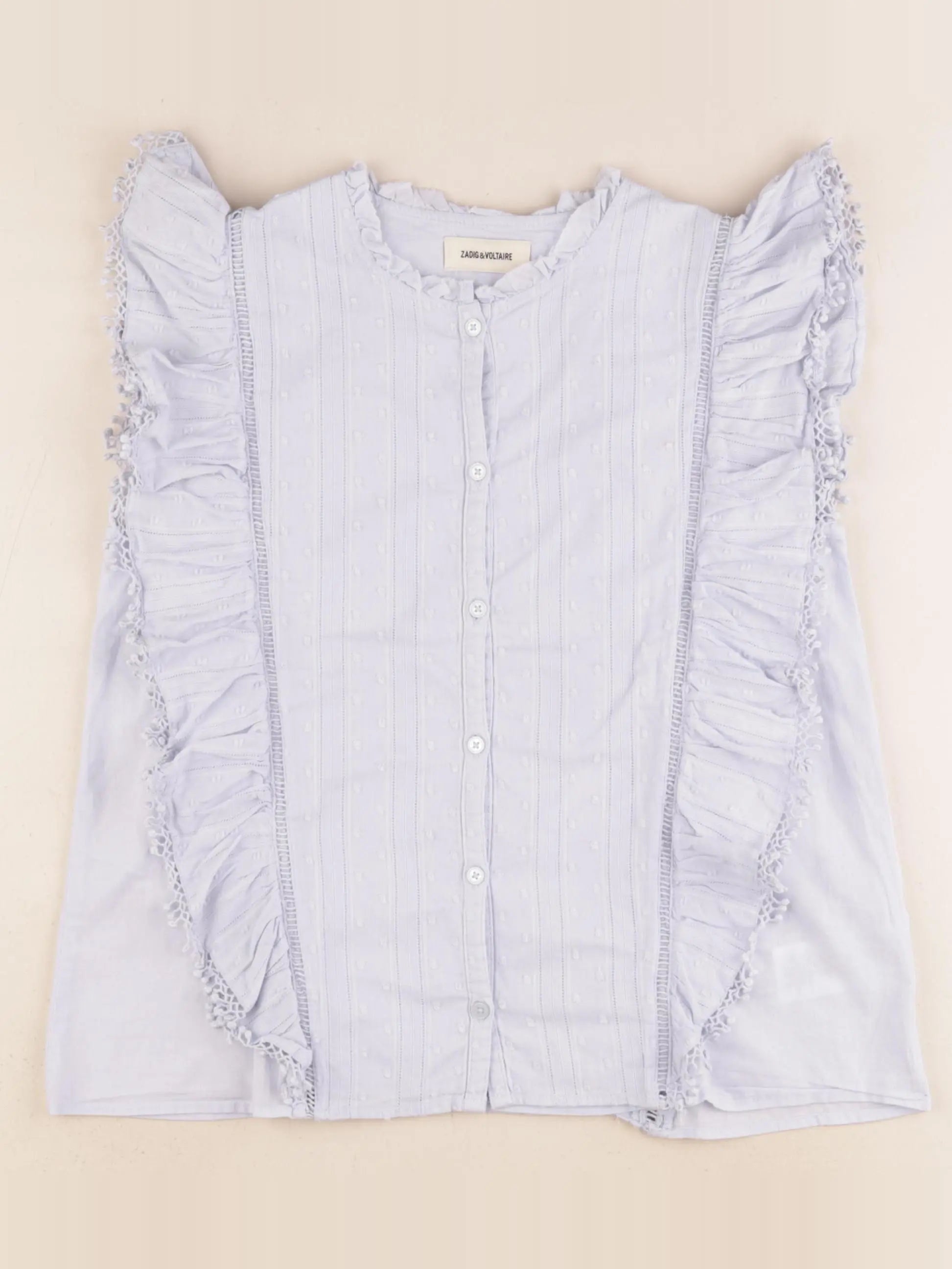 Zadig & Voltaire - chemise bleu - 12 ans