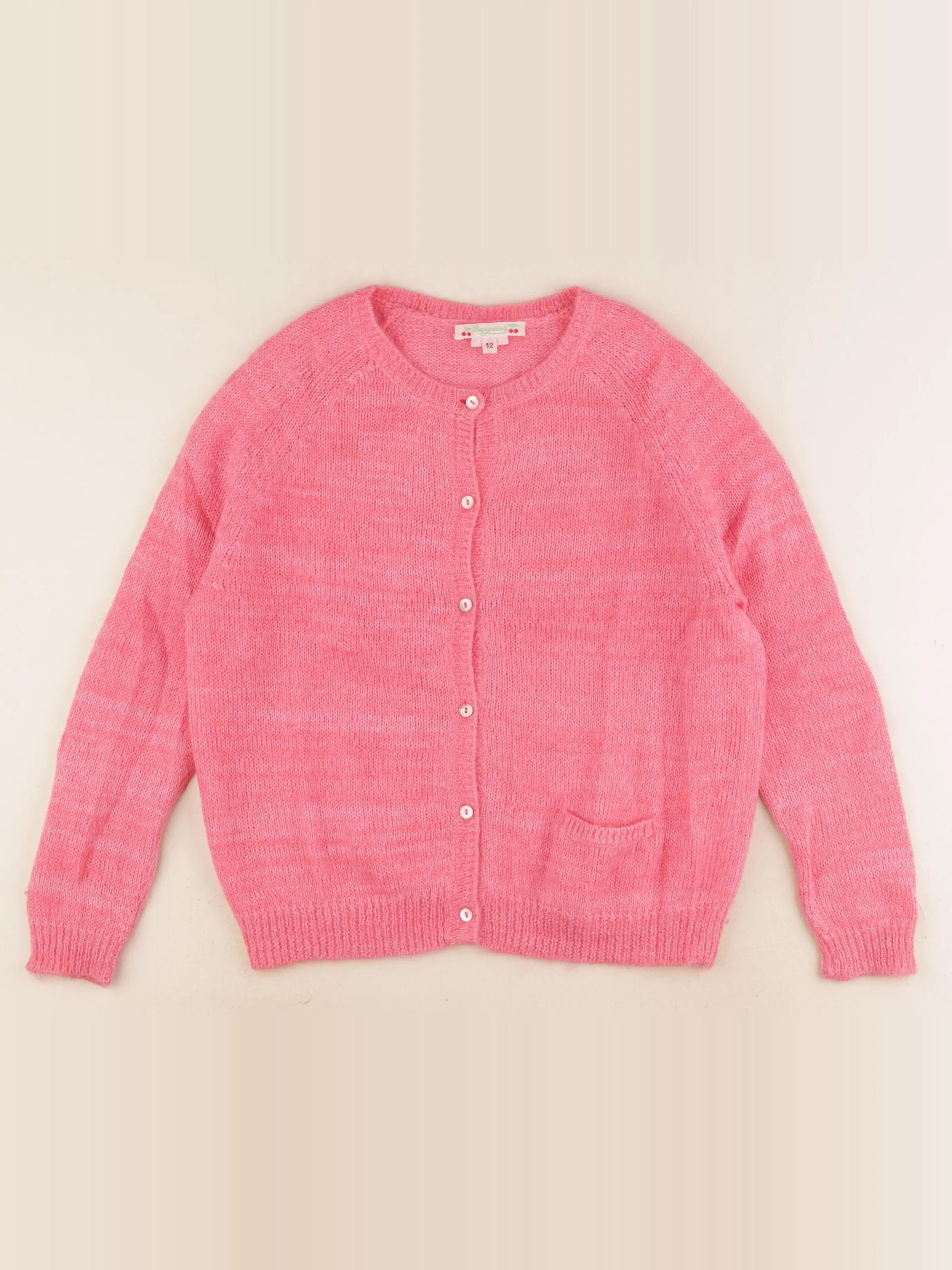 Bonpoint - gilet rose - 12 ans