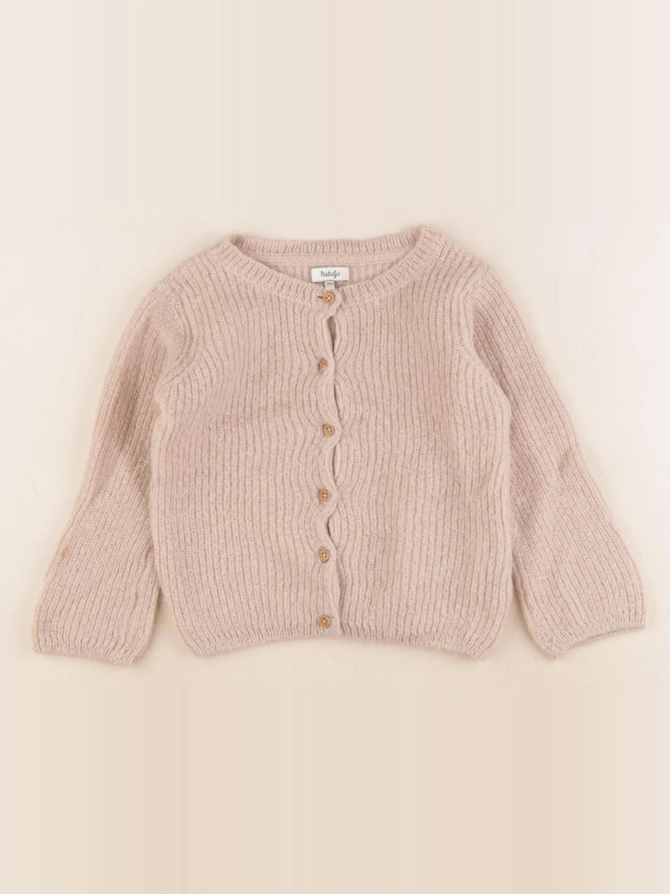 Natalys - gilet marron - 36 mois