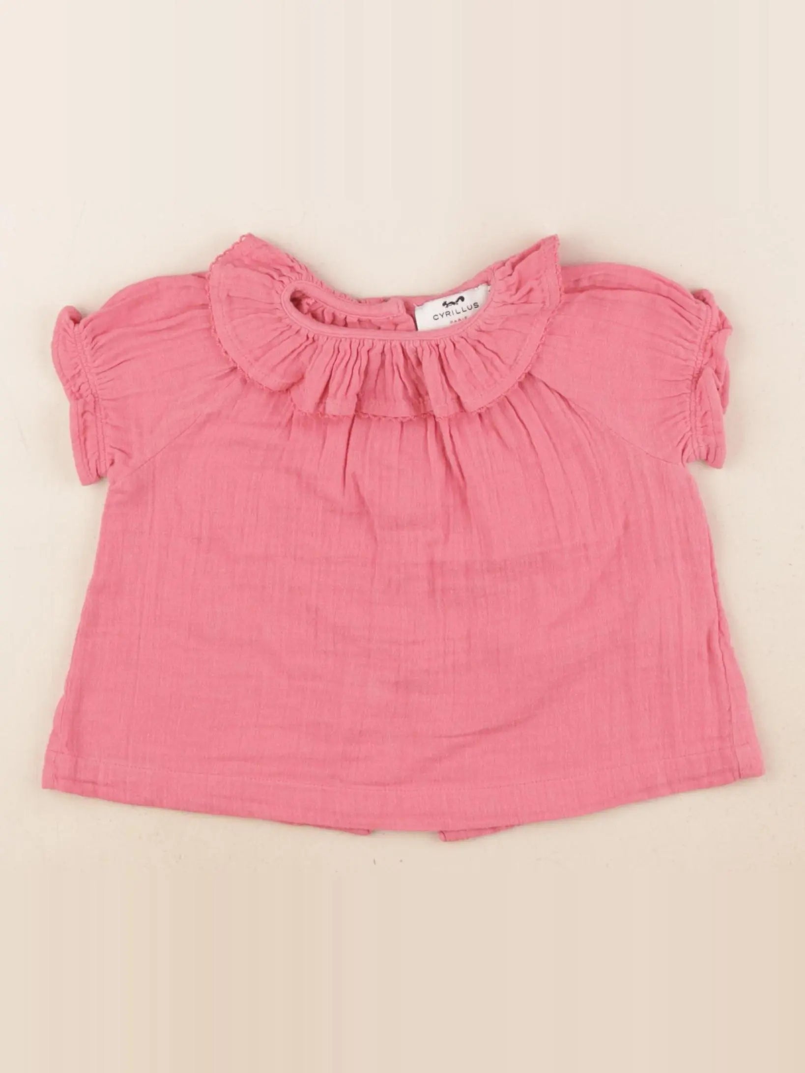 Cyrillus - tee-shirt rose - 9 mois
