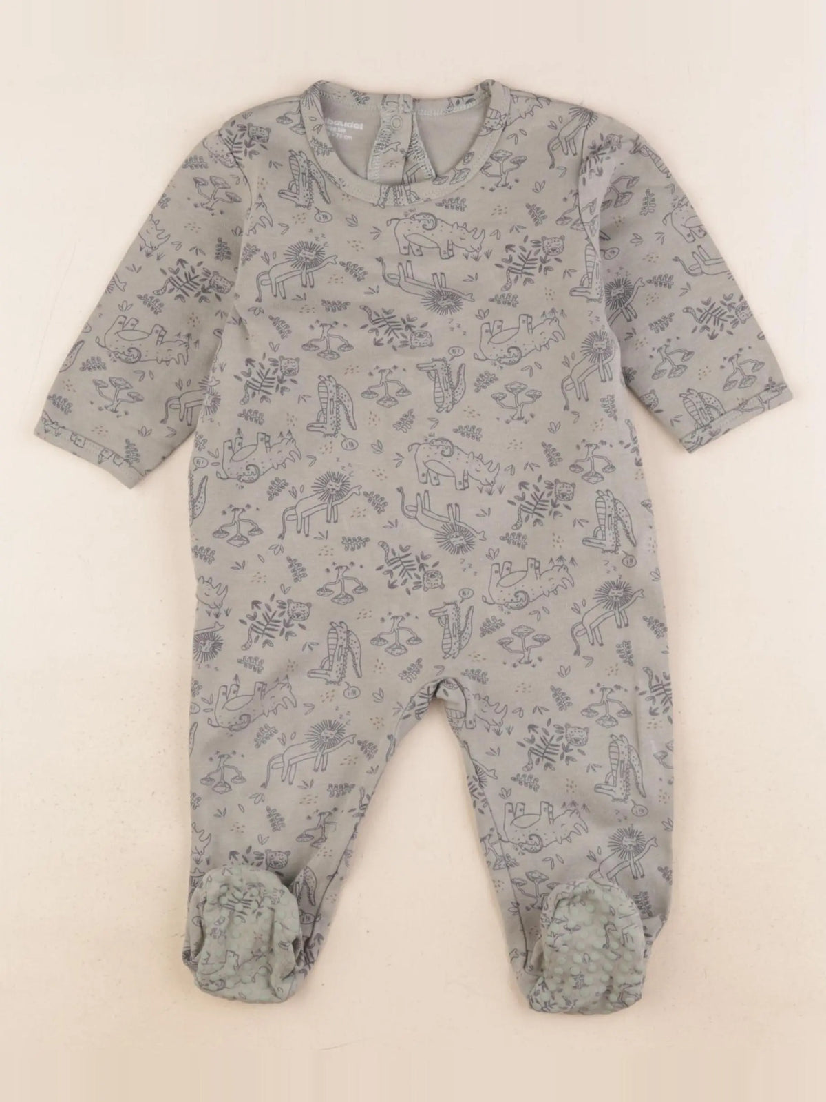 Vertbaudet - pyjama velours vert - 9 mois