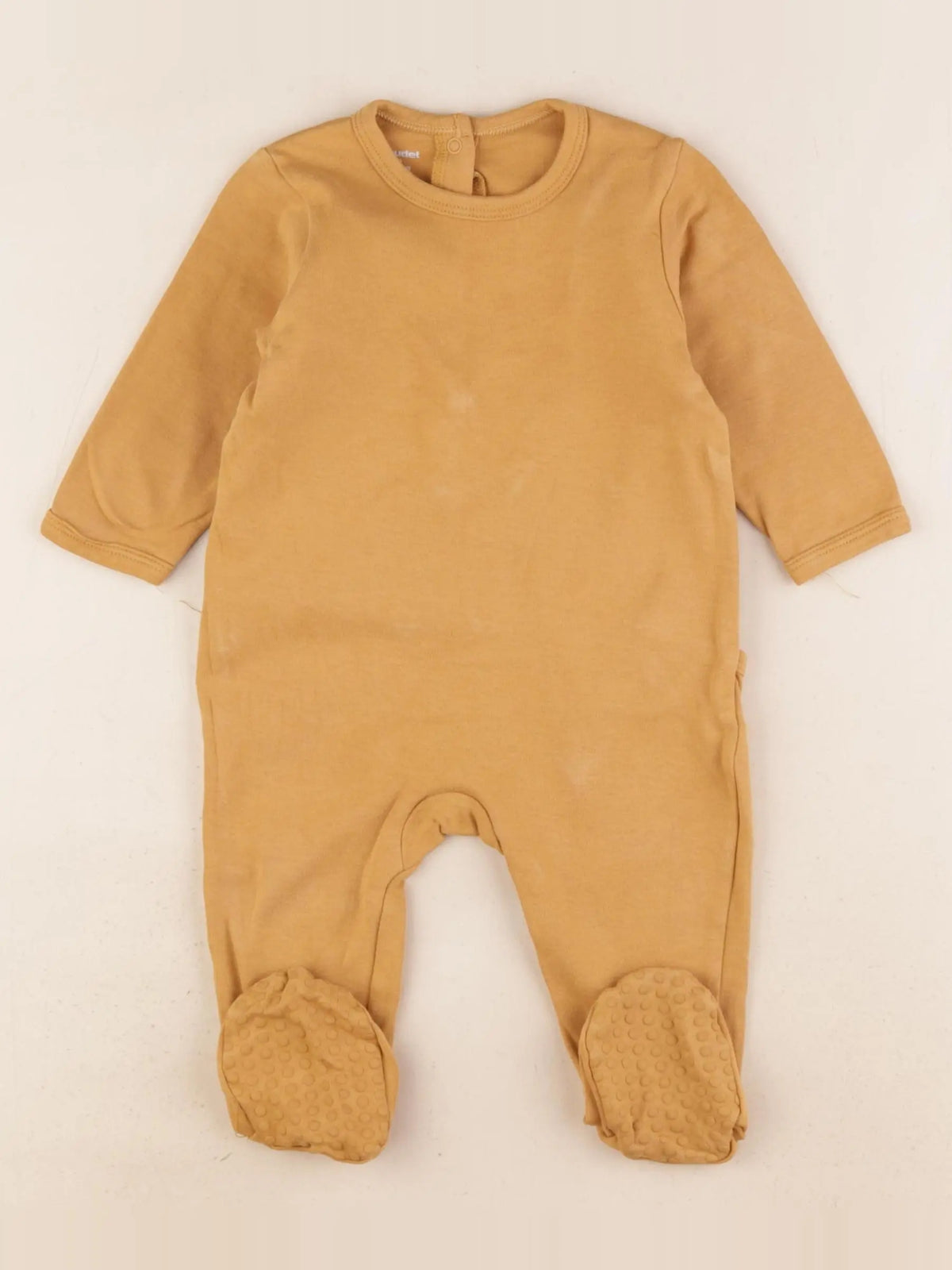 Vertbaudet - pyjama velours marron - 9 mois