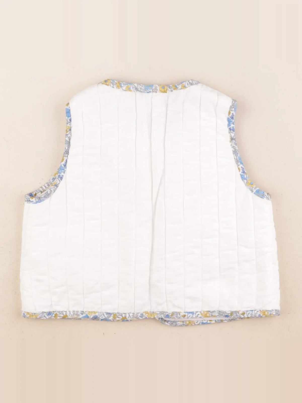 Cyrillus - gilet blanc, bleu - 24 mois