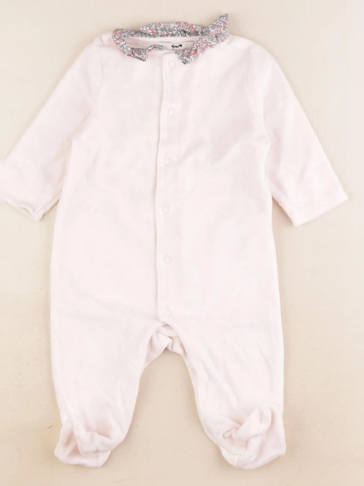 Cyrillus - pyjama velours rose - 6 mois