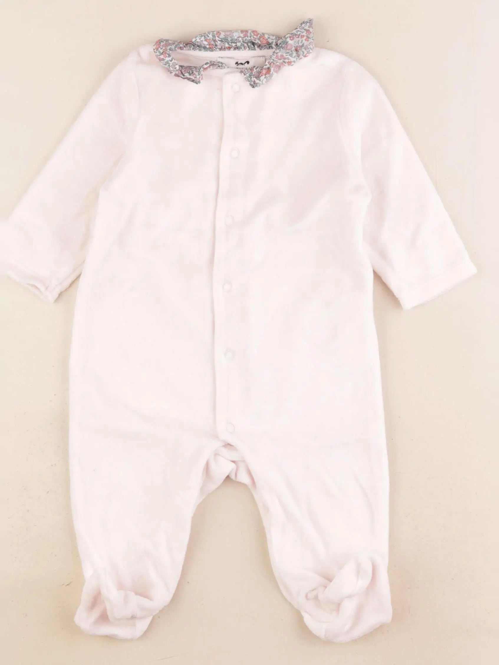 Cyrillus - pyjama velours rose - 6 mois