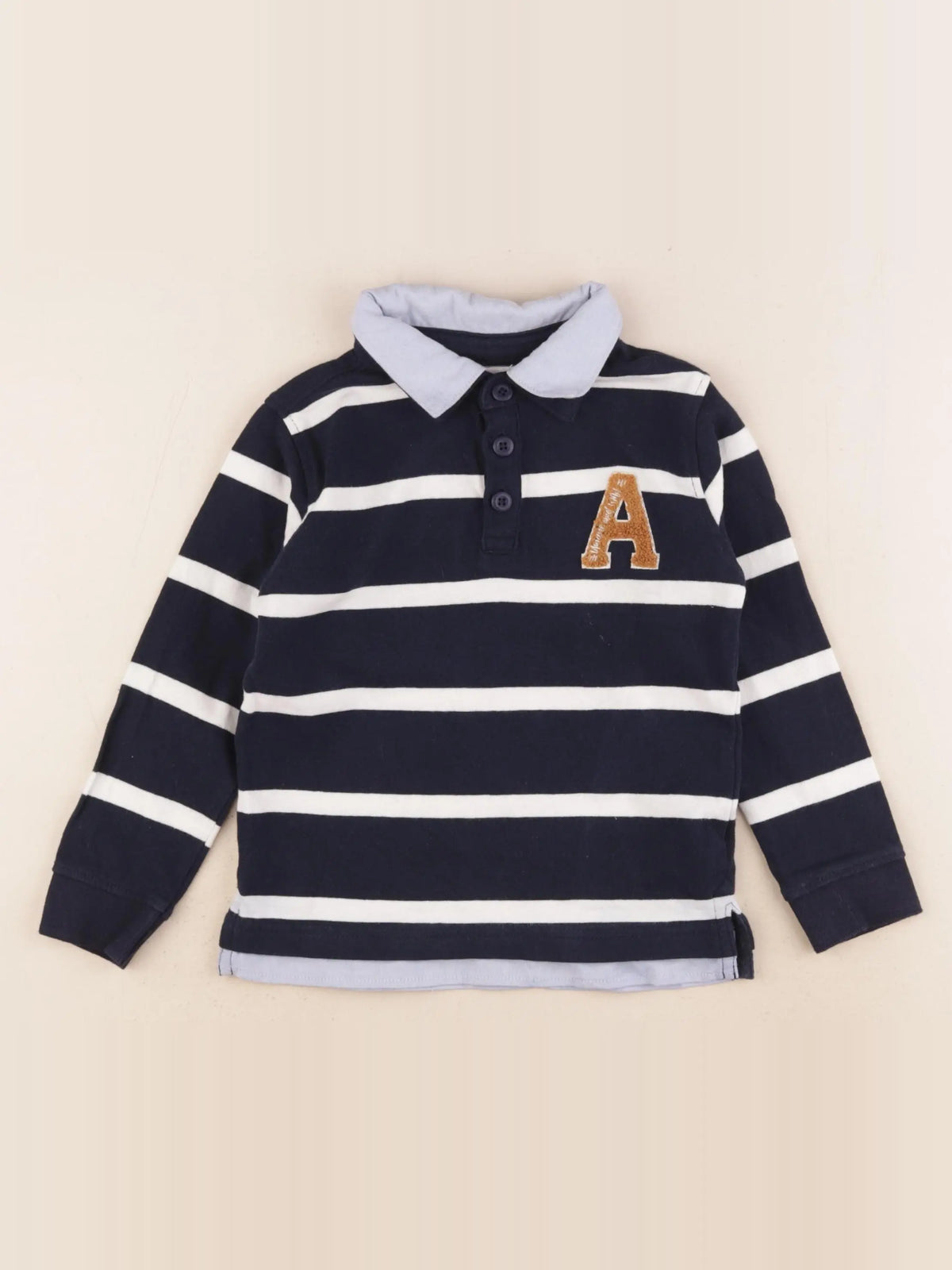 Vertbaudet - polo bleu - 5 ans