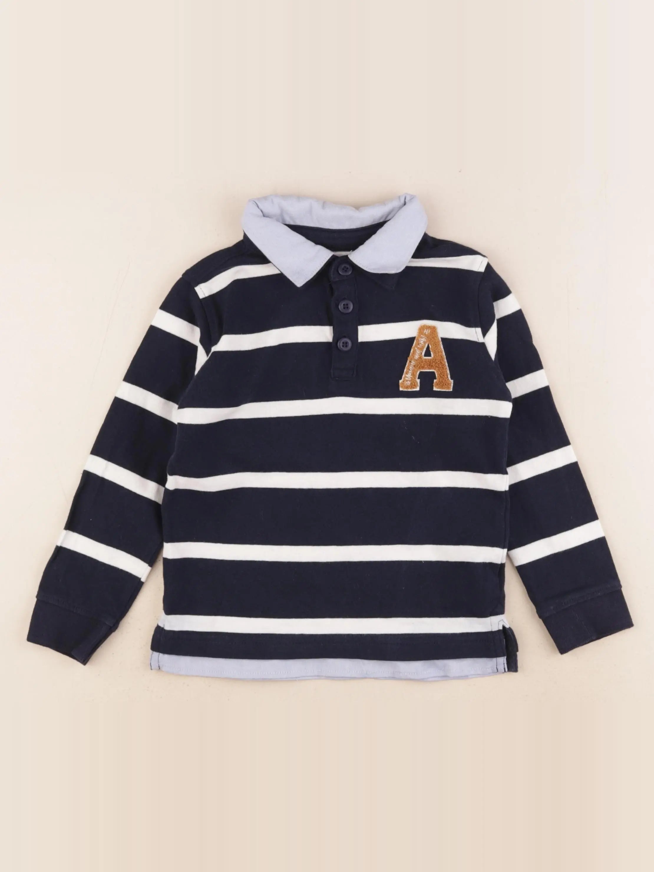 Vertbaudet - polo bleu - 5 ans