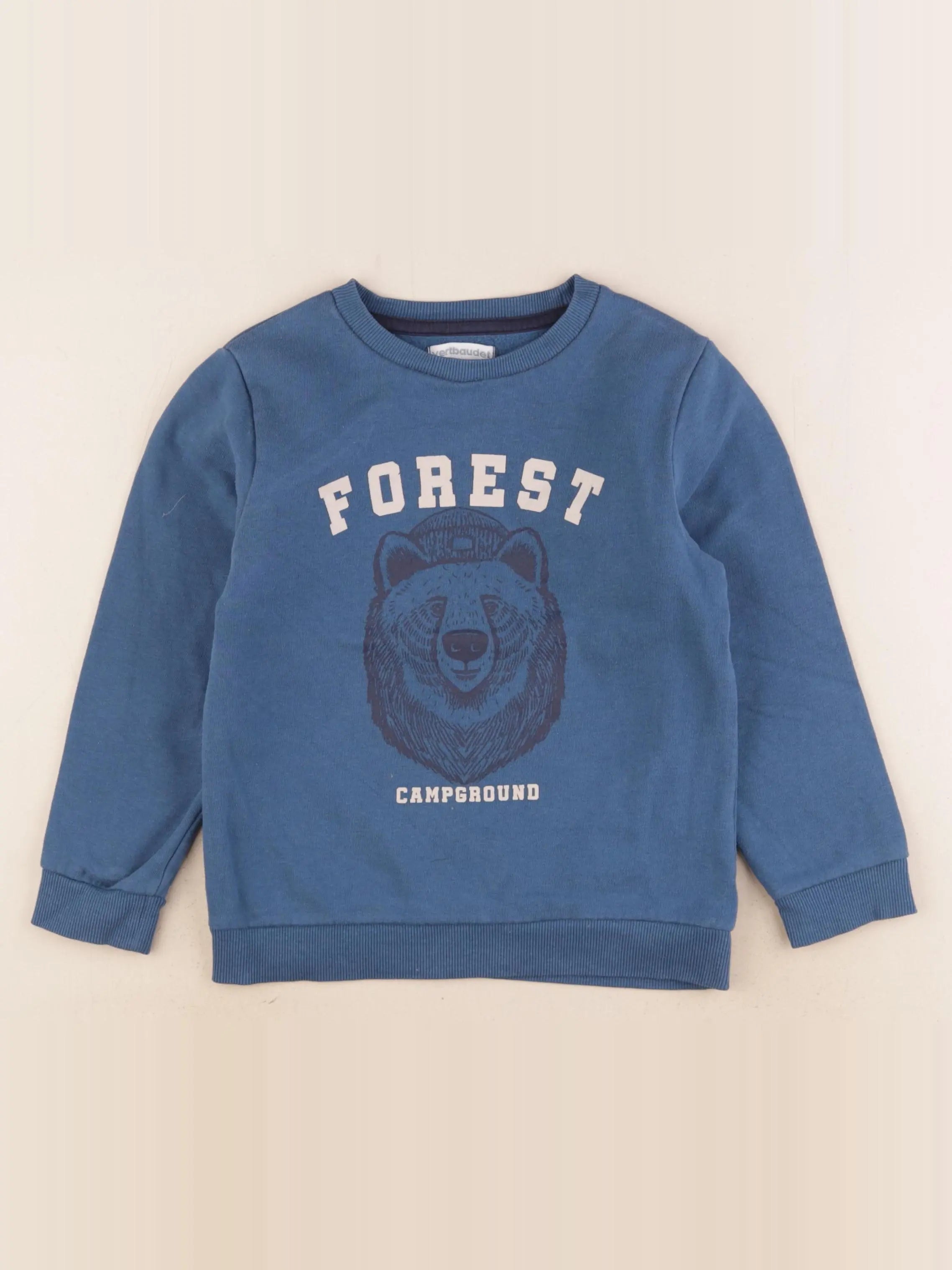 Vertbaudet - sweat bleu - 6 ans
