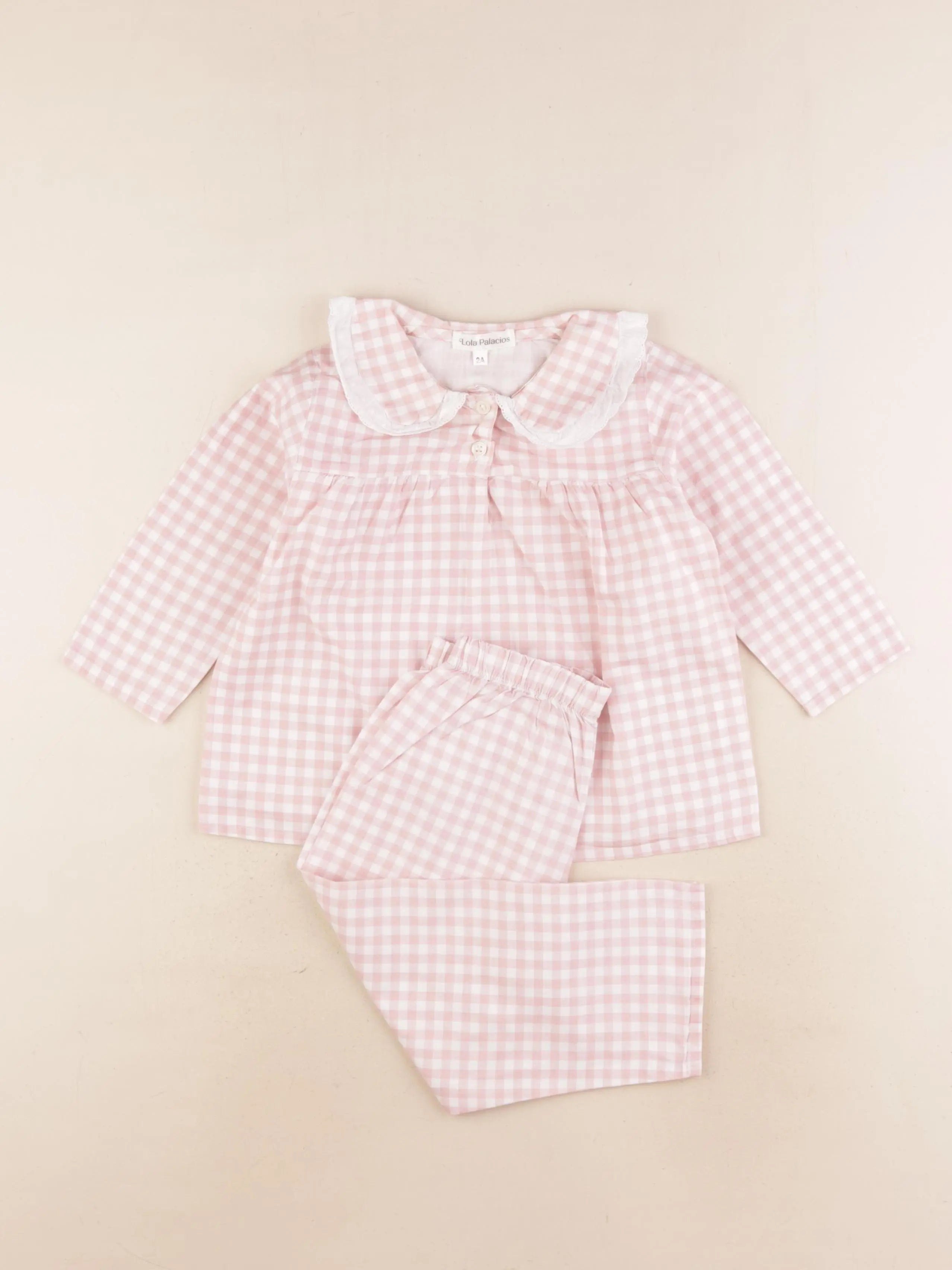 Lola Palacios - pyjama coton rose - 2 ans