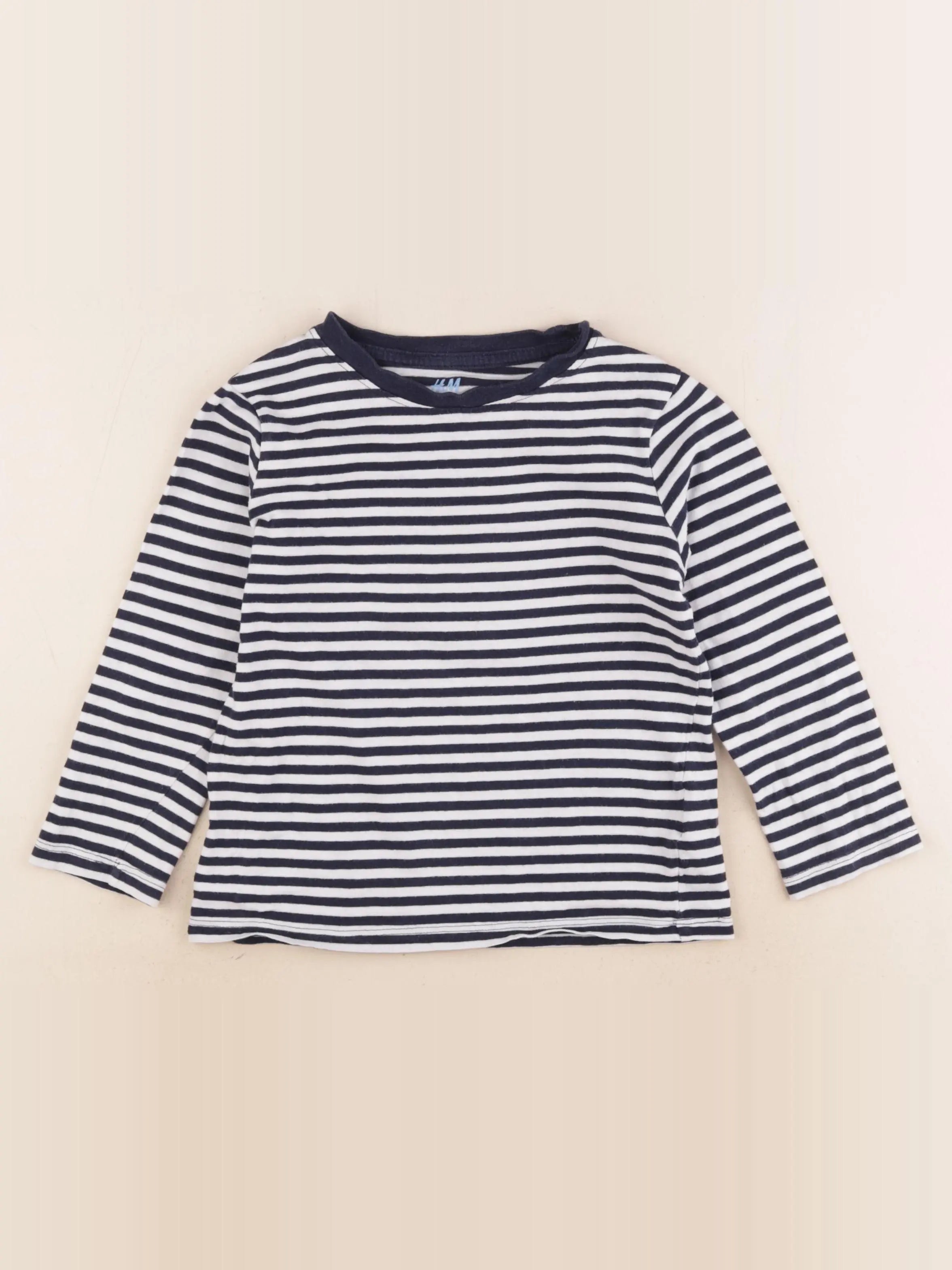 H&M - tee-shirt bleu - 4/6 ans