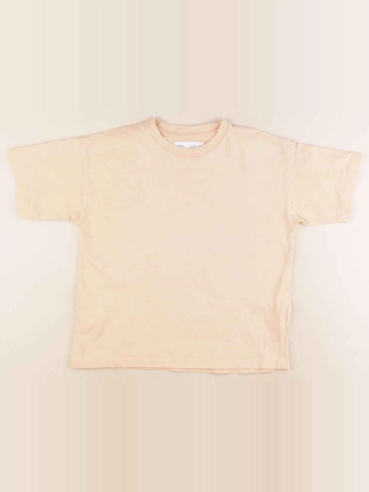 Zara - tee-shirt orange - 7/8 ans