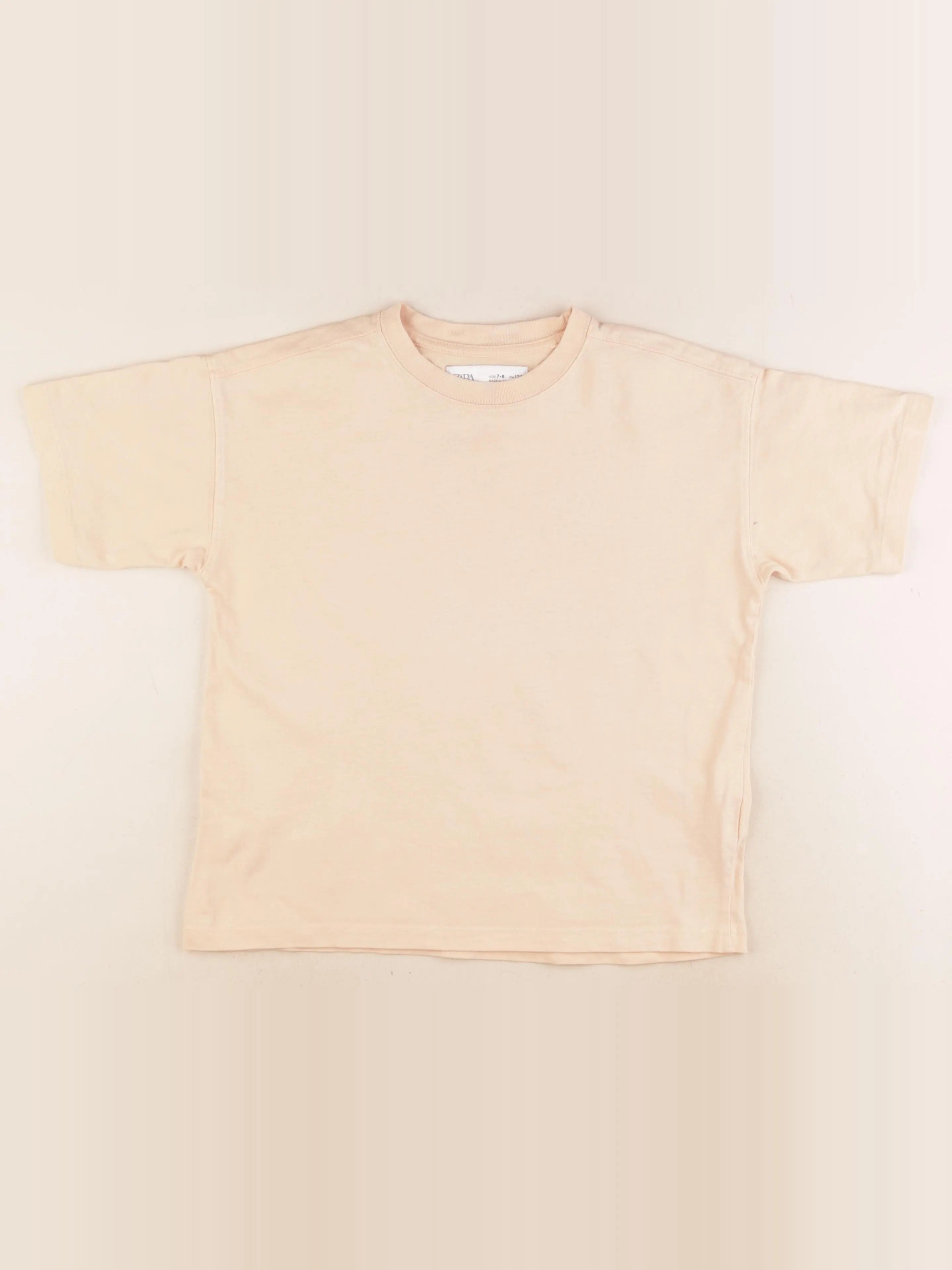 Zara - tee-shirt orange - 7/8 ans