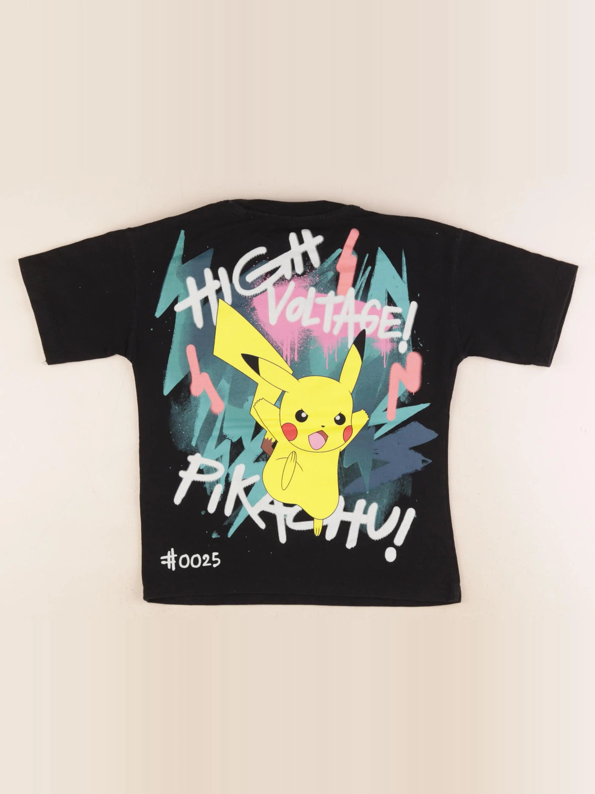 Zara - tee-shirt imprimé au dos noir - 8/9 ans