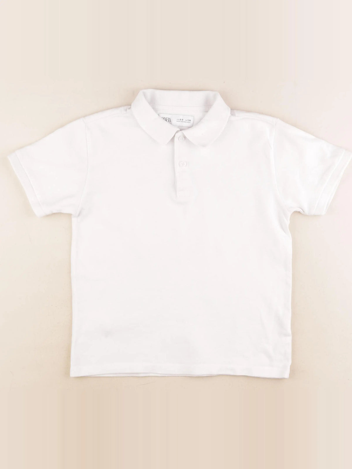 Zara - polo blanc - 8/9 ans