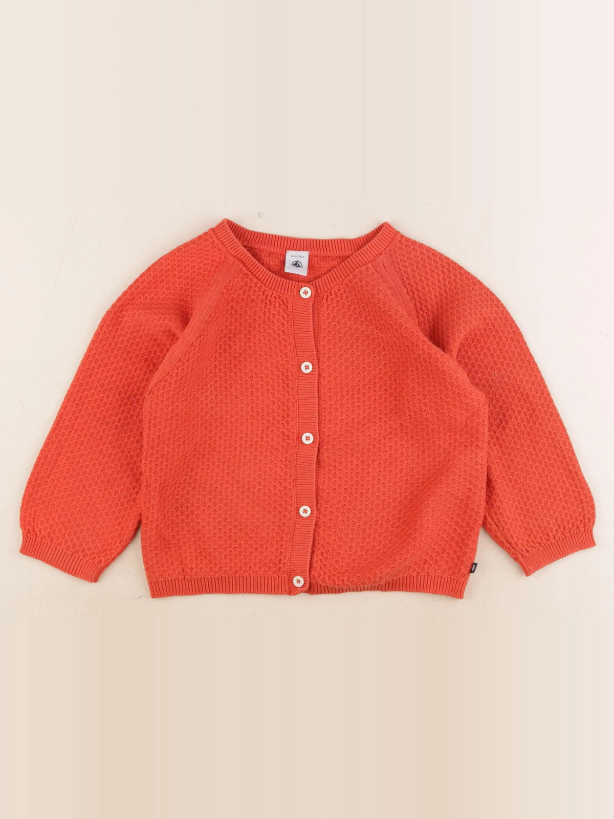 Petit Bateau - gilet rouge - 5 ans