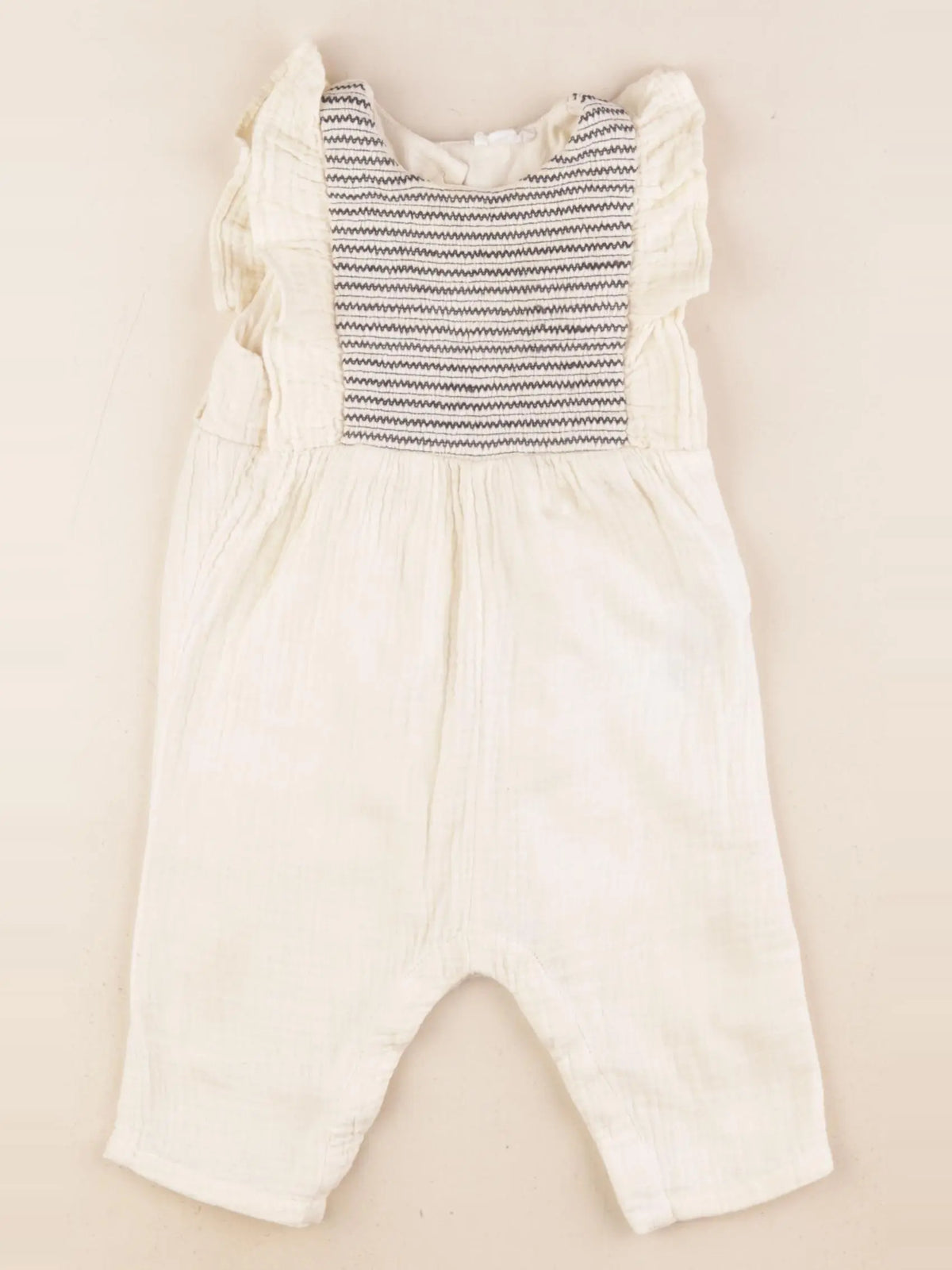 Vertbaudet - combinaison beige - 6 mois