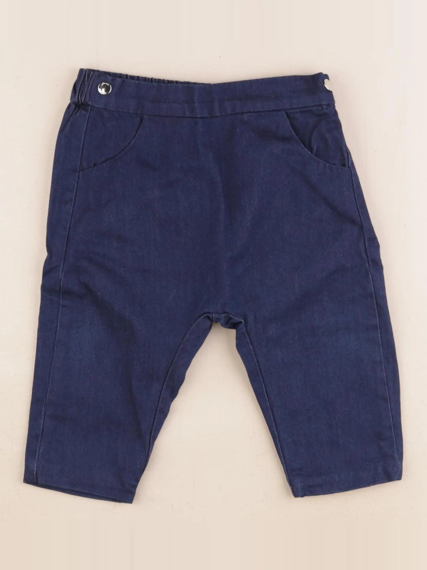 Jacadi - pantalon doublé bleu - 12 mois