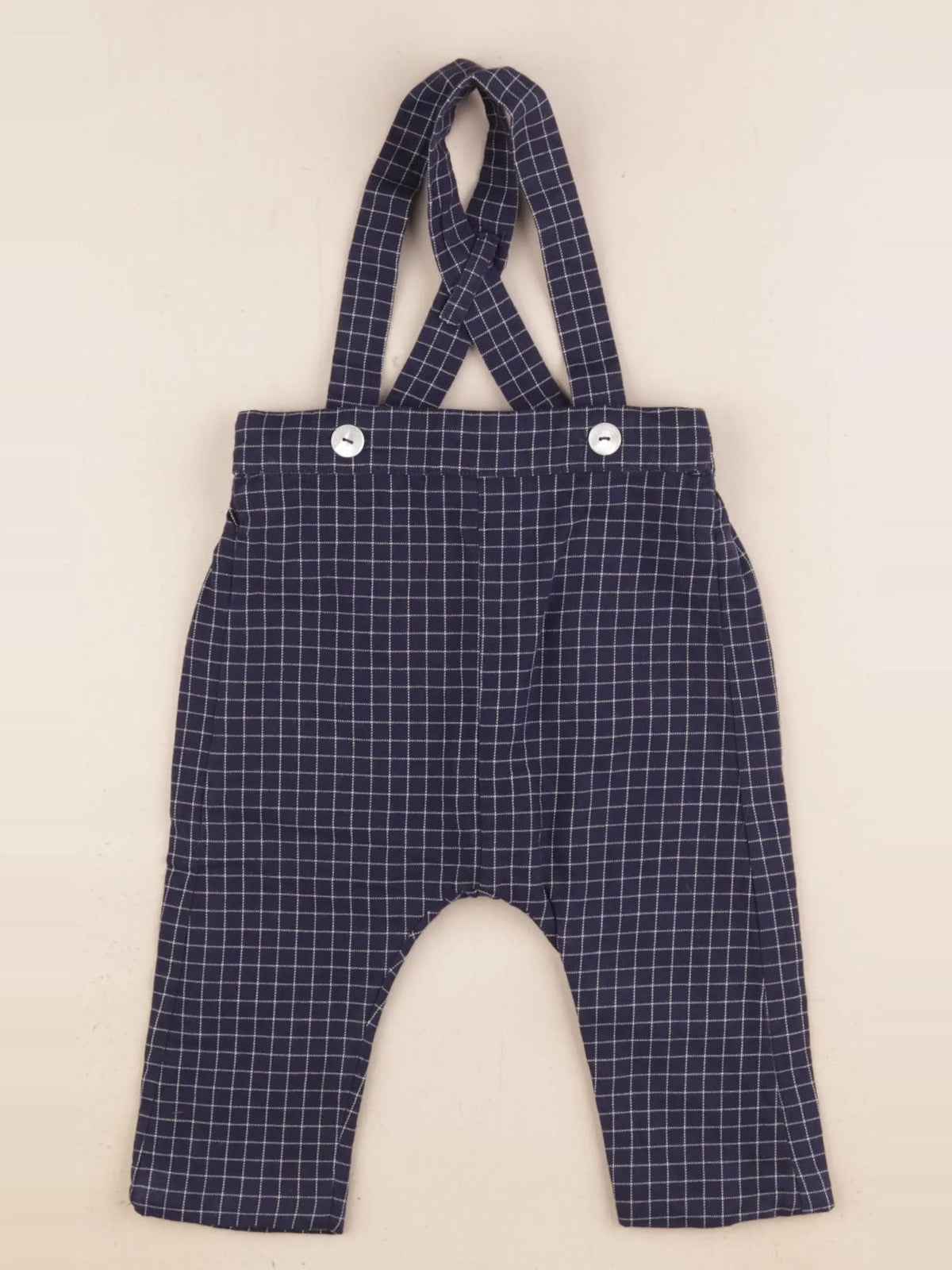 Jacadi - pantalon doublé bleu - 12 mois
