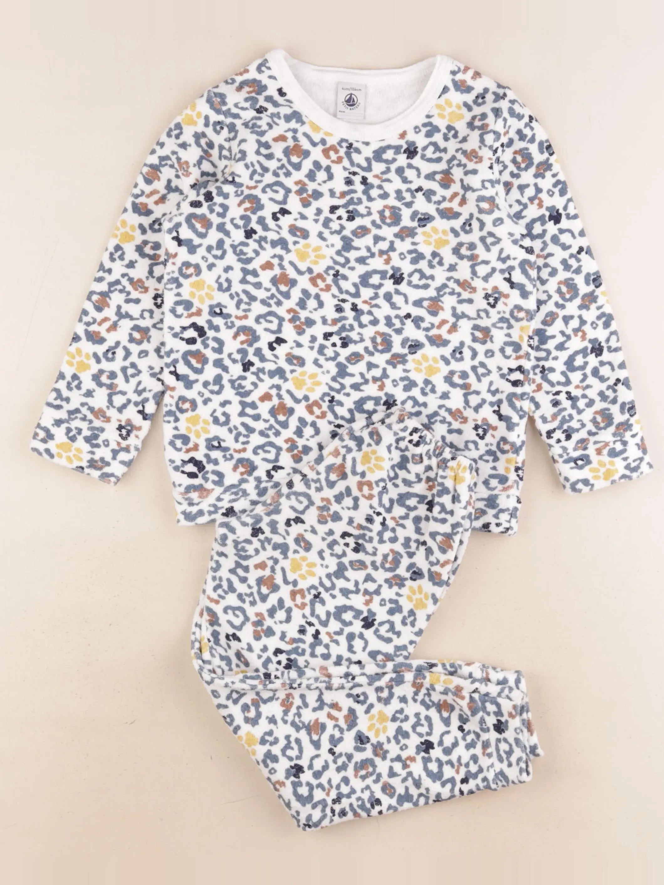 Petit Bateau - pyjama coton bleu - 4 ans