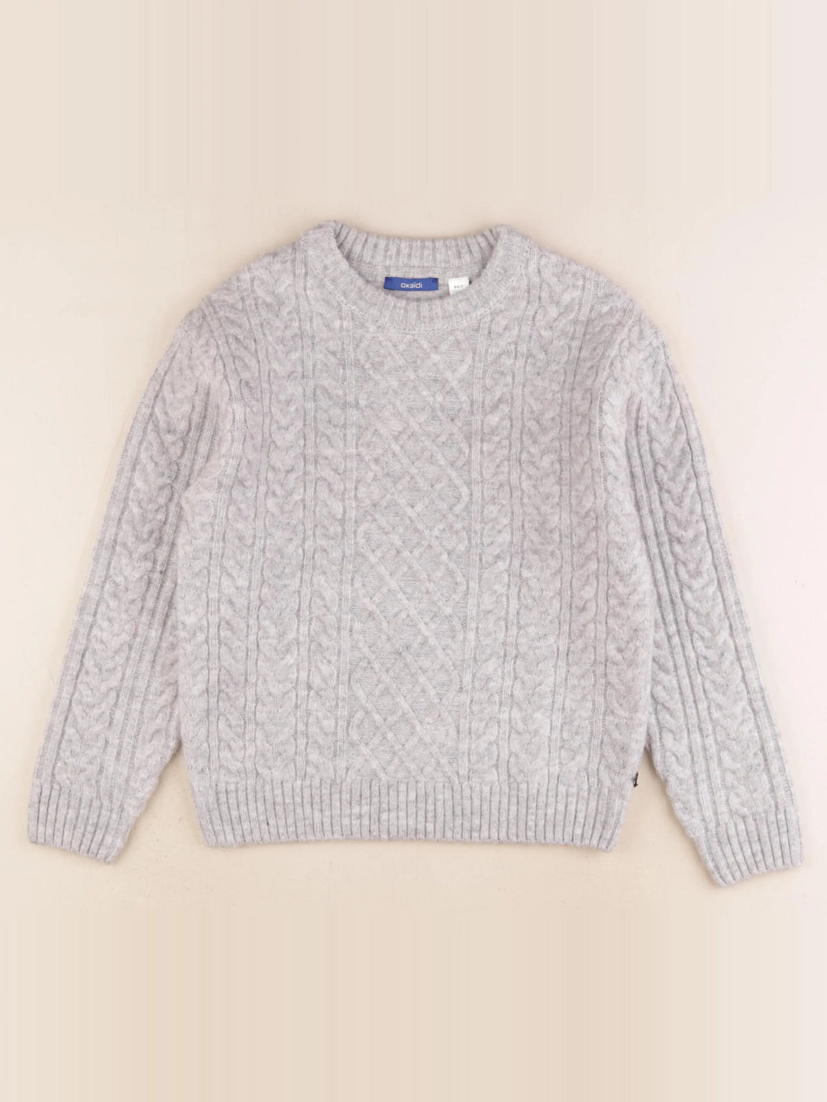Okaidi - pull gris - 8 ans