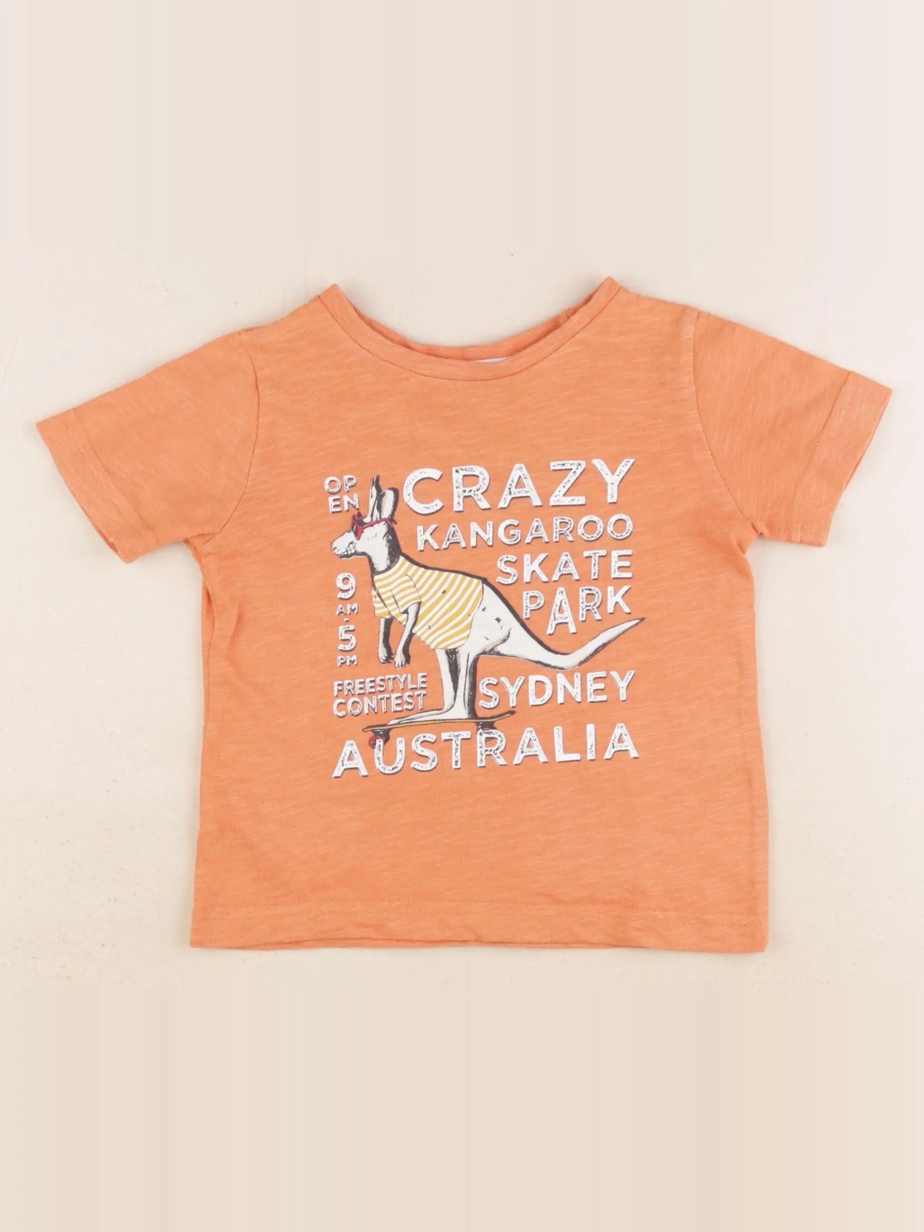 Vertbaudet - tee-shirt orange - 2 ans