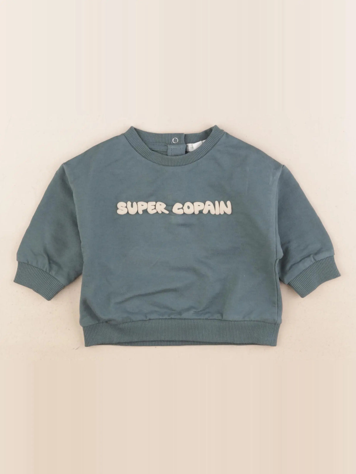 Vertbaudet - sweat vert - 9 mois