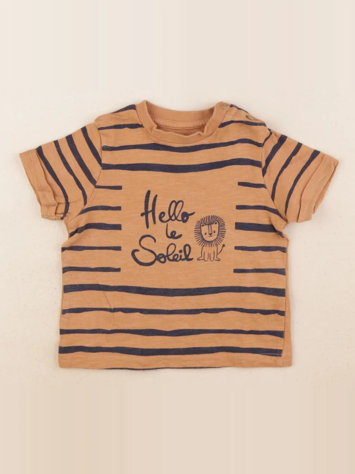 Vertbaudet - tee-shirt marron - 9 mois