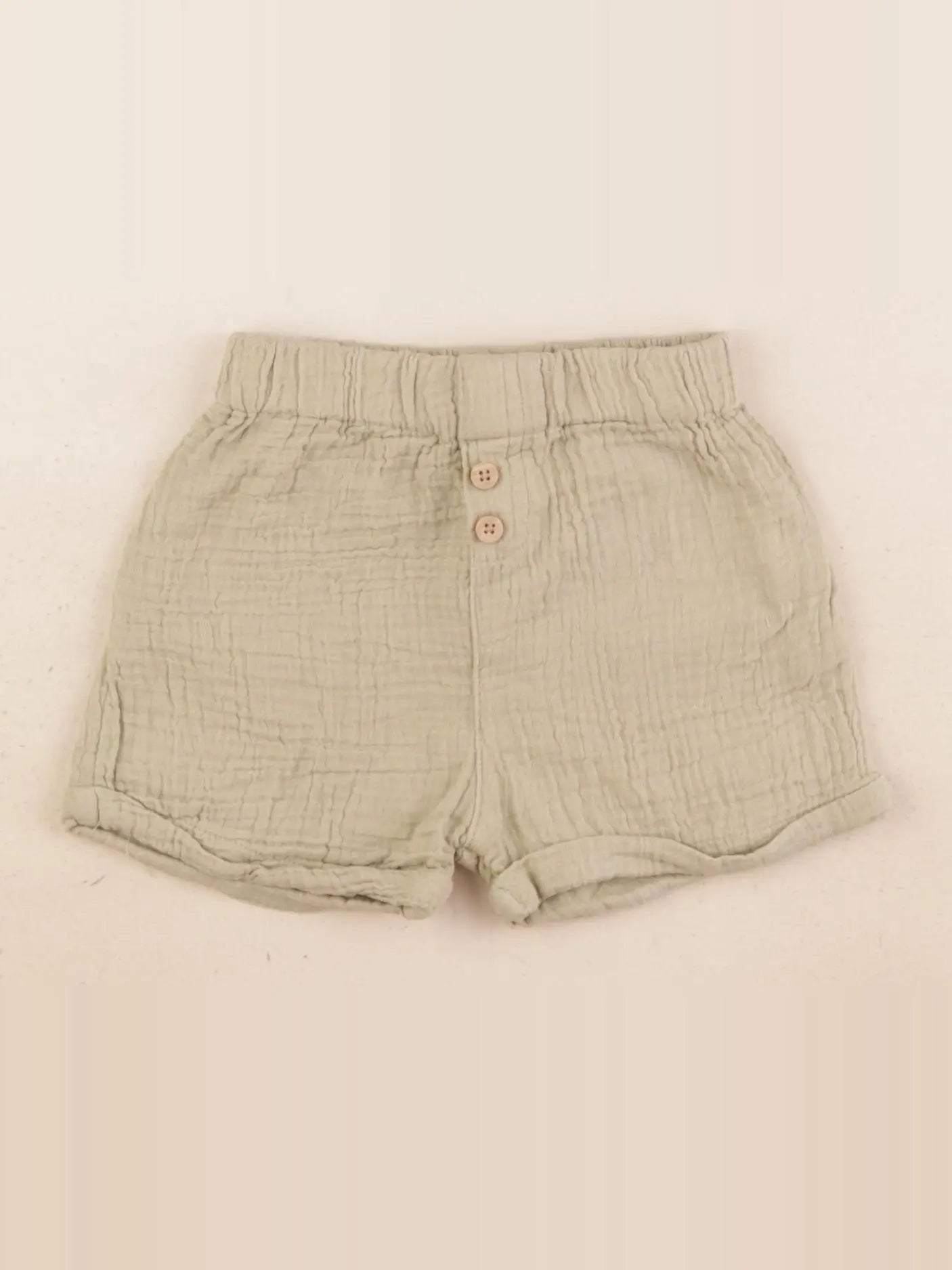 Vertbaudet - short vert - 9 mois