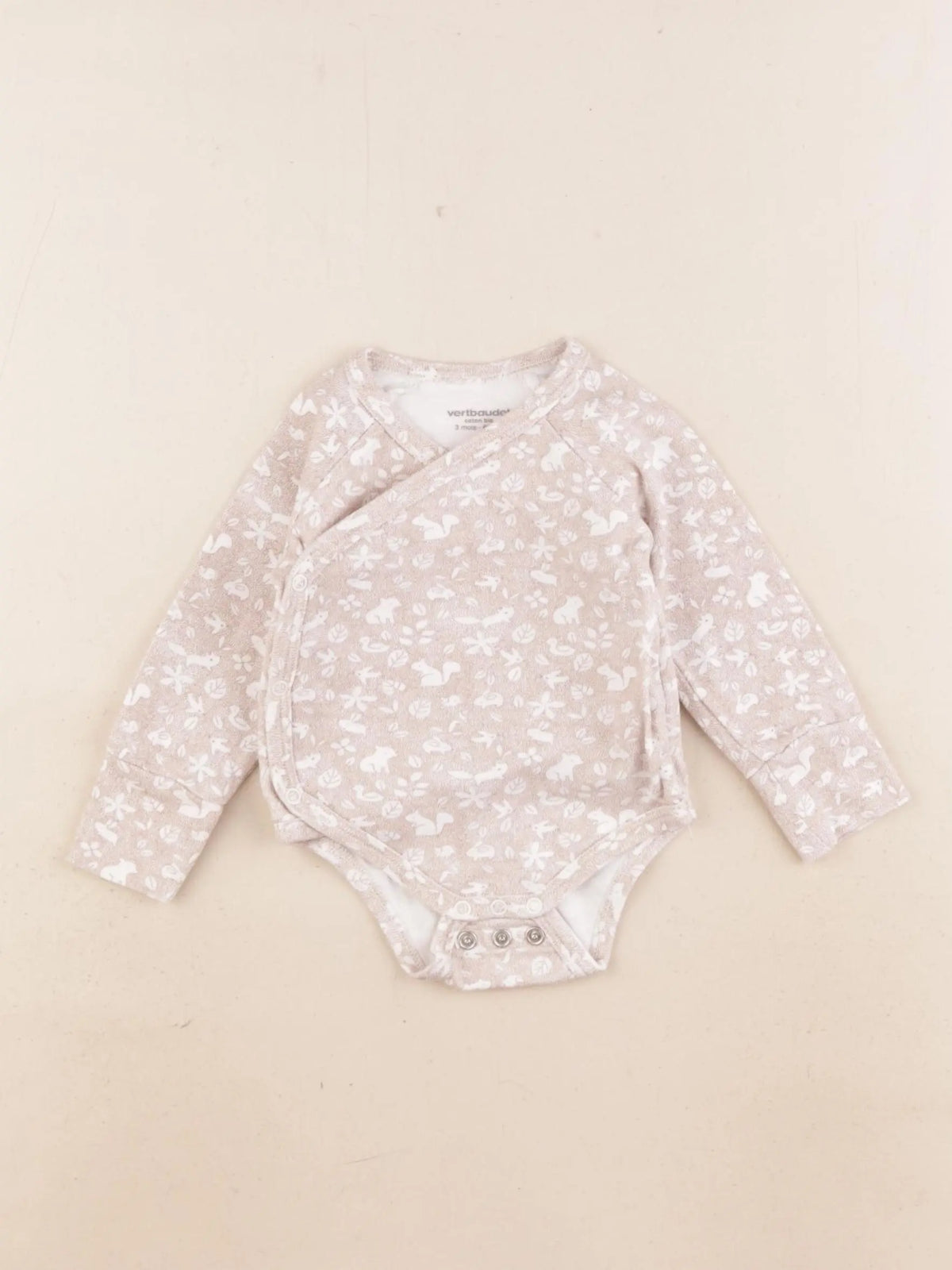 Vertbaudet - body marron - 3 mois