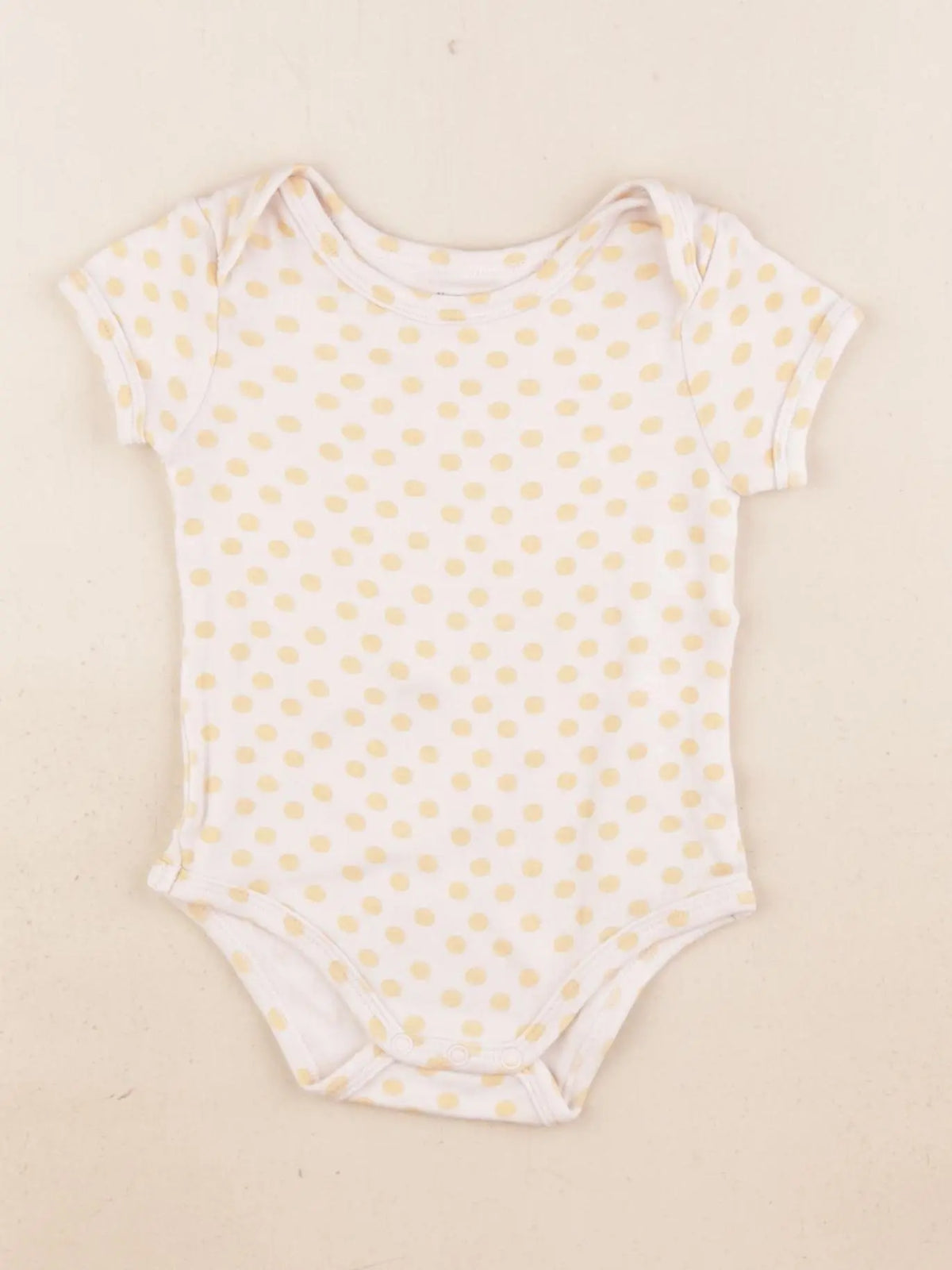 Vertbaudet - body beige, orange - 6 mois