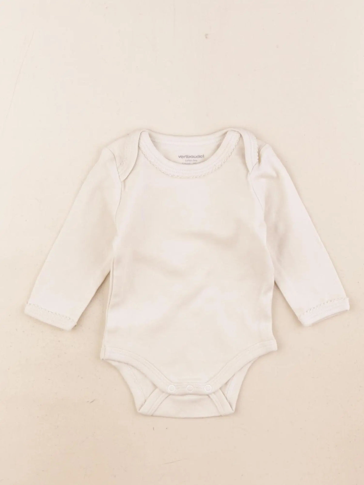 Vertbaudet - body beige - 3 mois