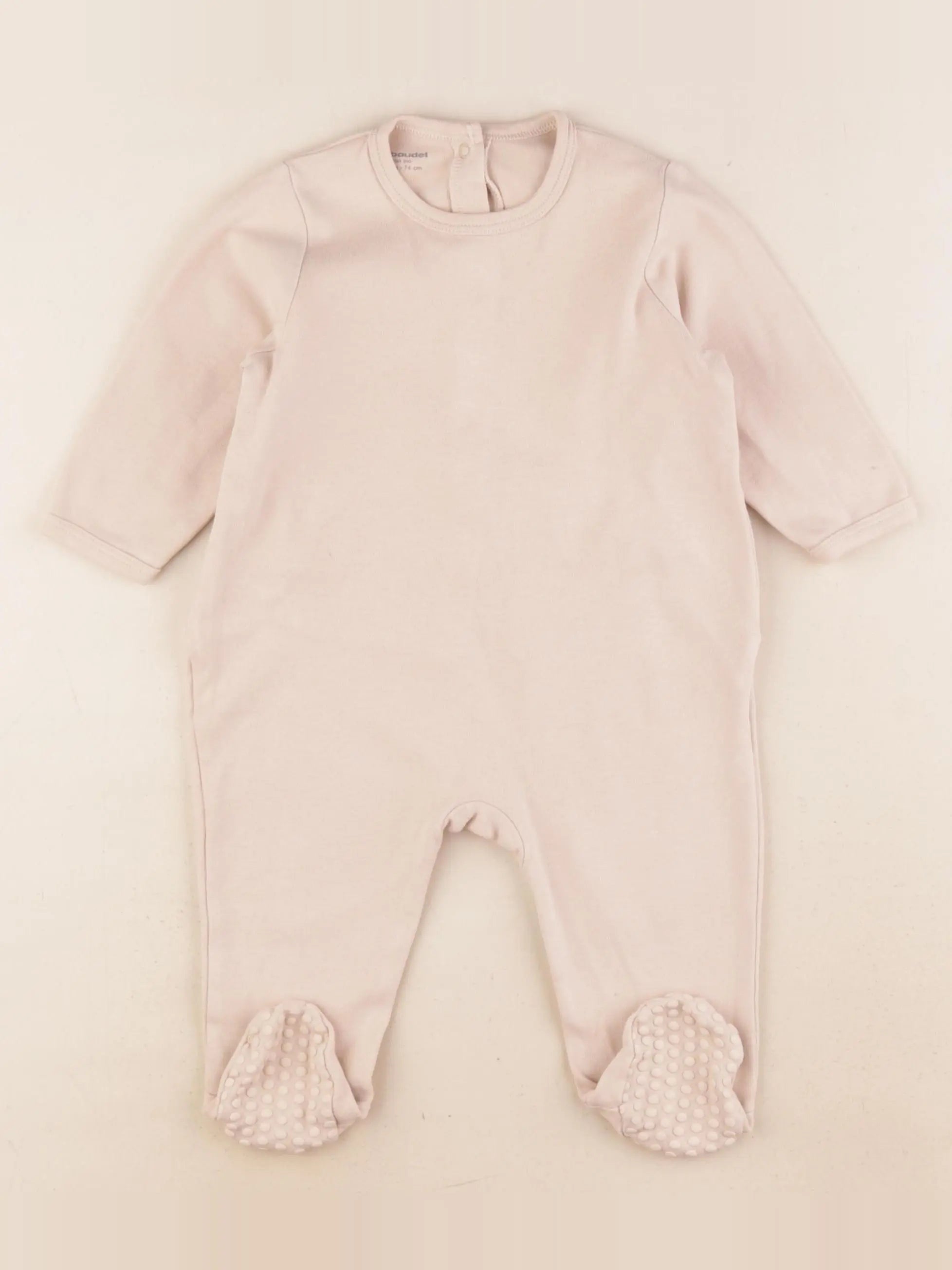 Vertbaudet - pyjama coton beige - 12 mois