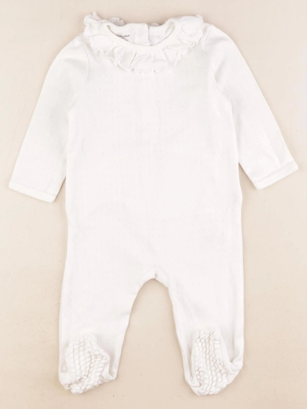 Vertbaudet - pyjama coton beige - 12 mois