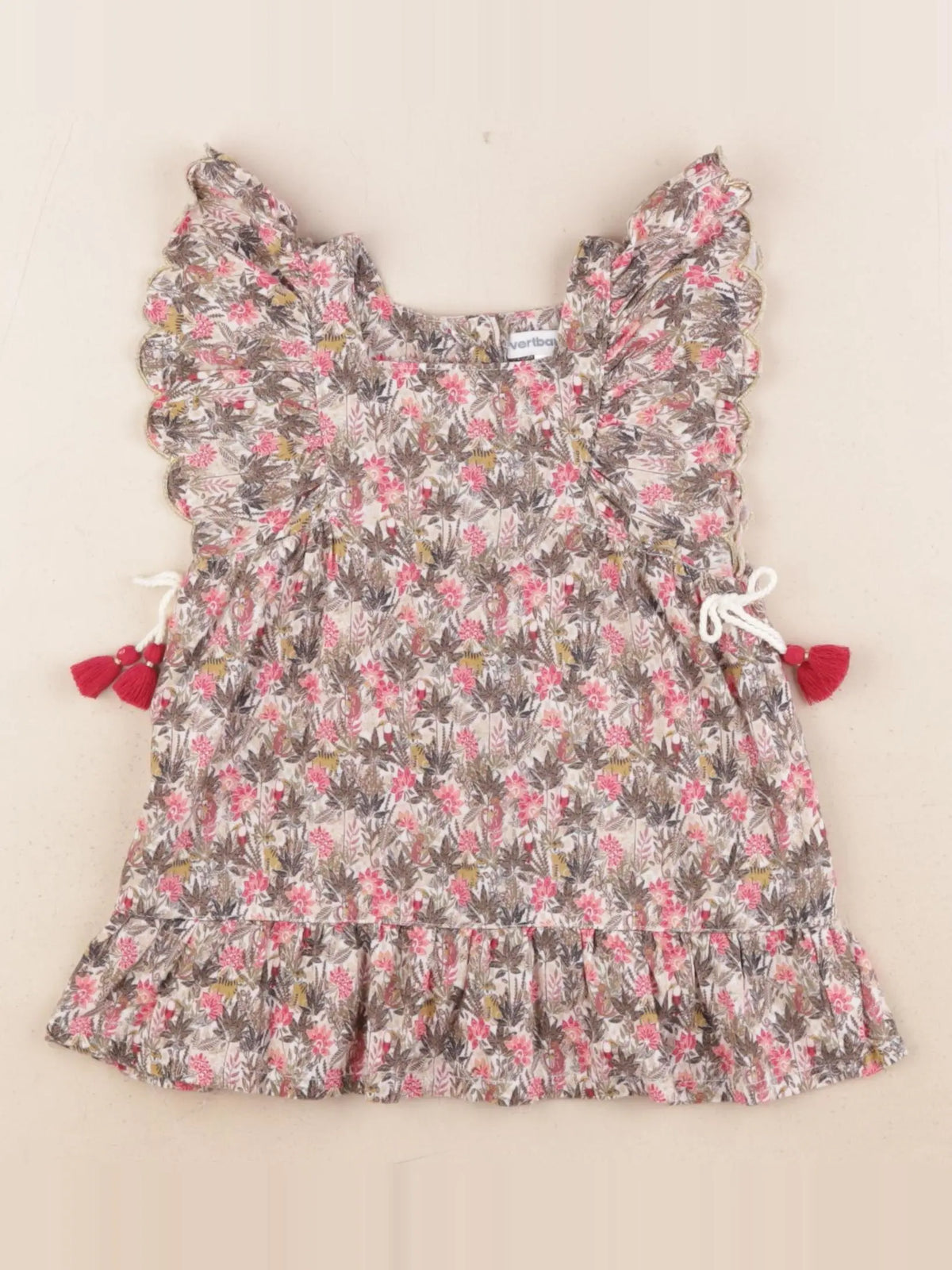 Vertbaudet - robe multicolore - 9 mois