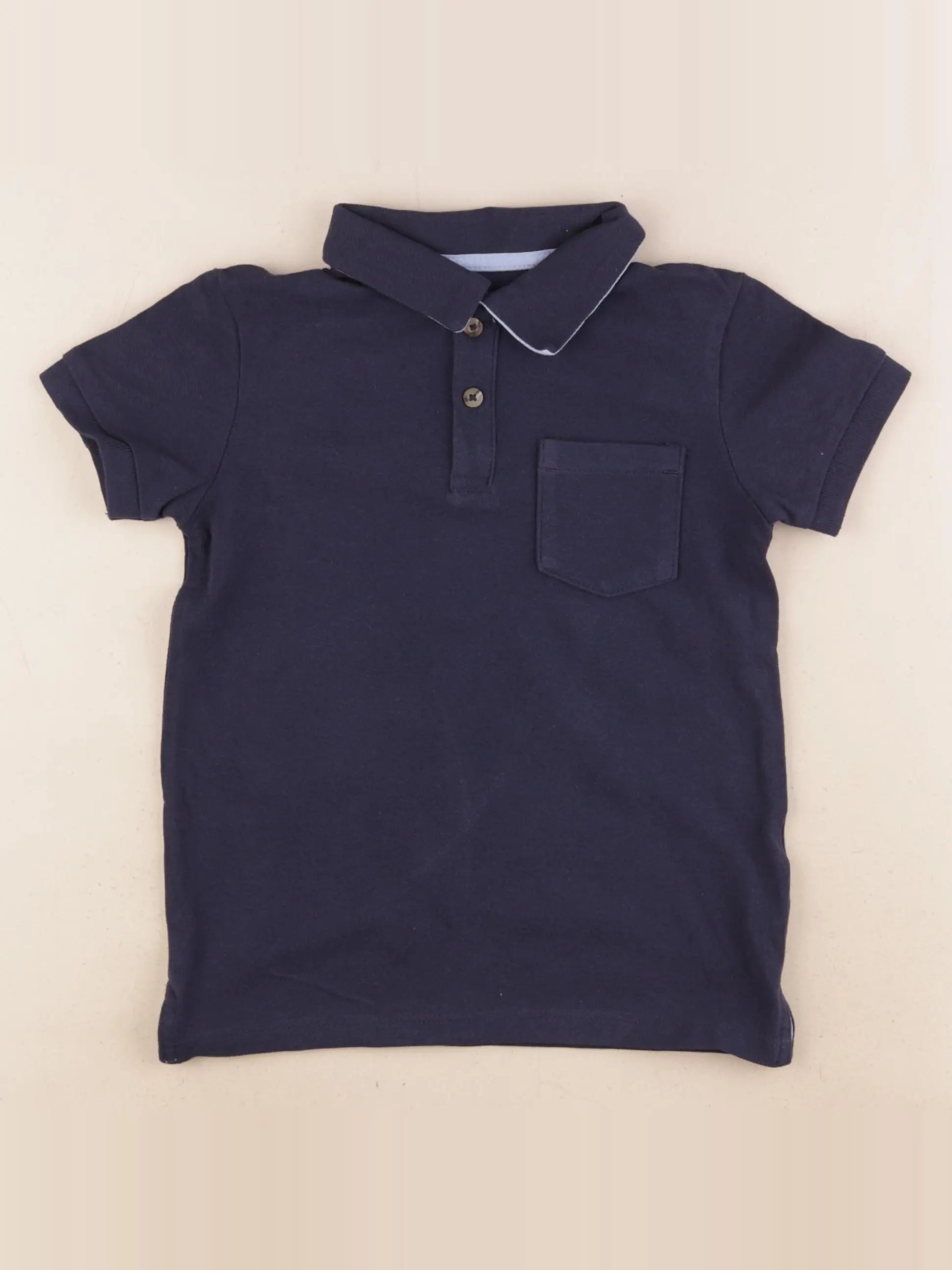 Vertbaudet - polo bleu - 6 ans