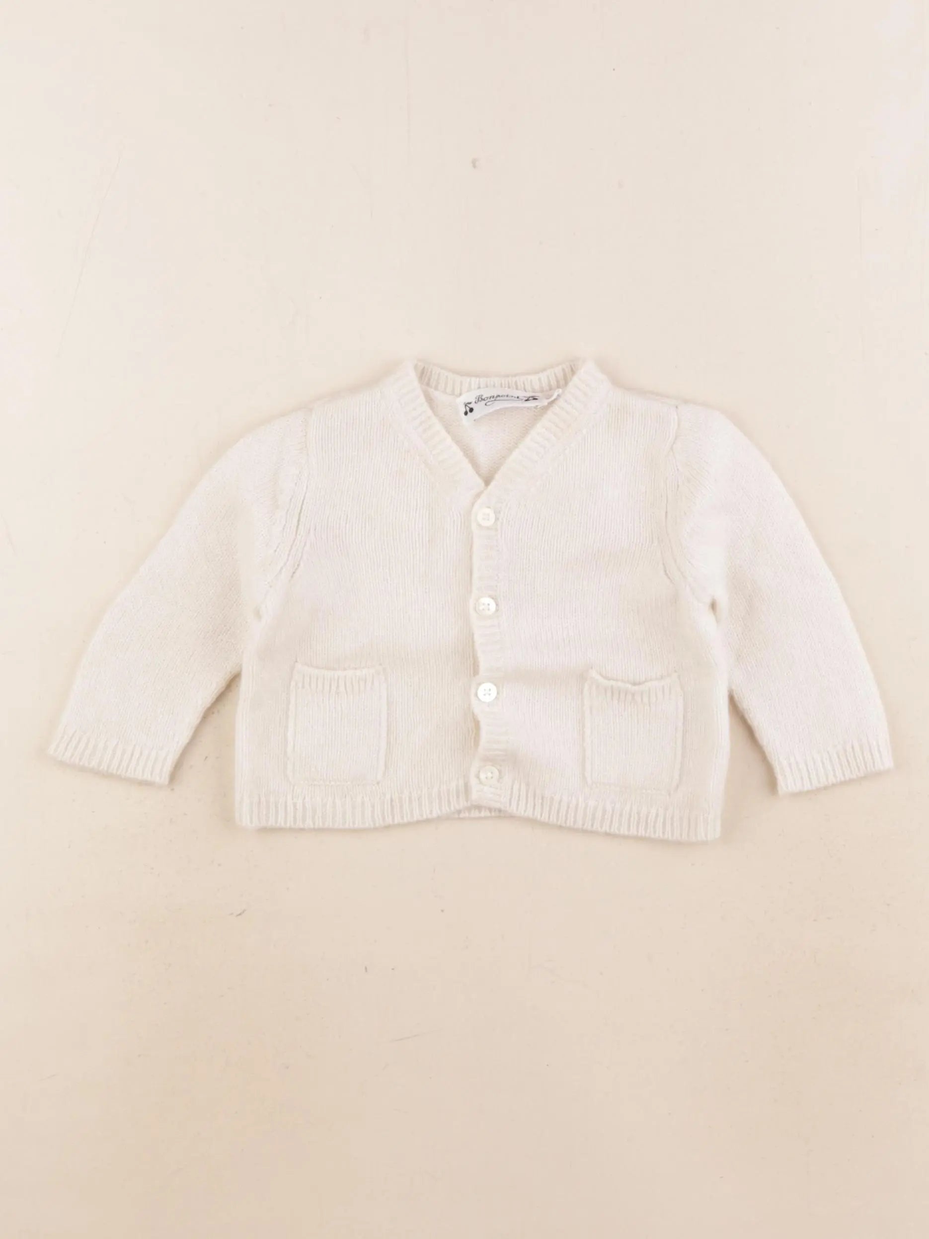 Bonpoint - gilet beige - 6 mois